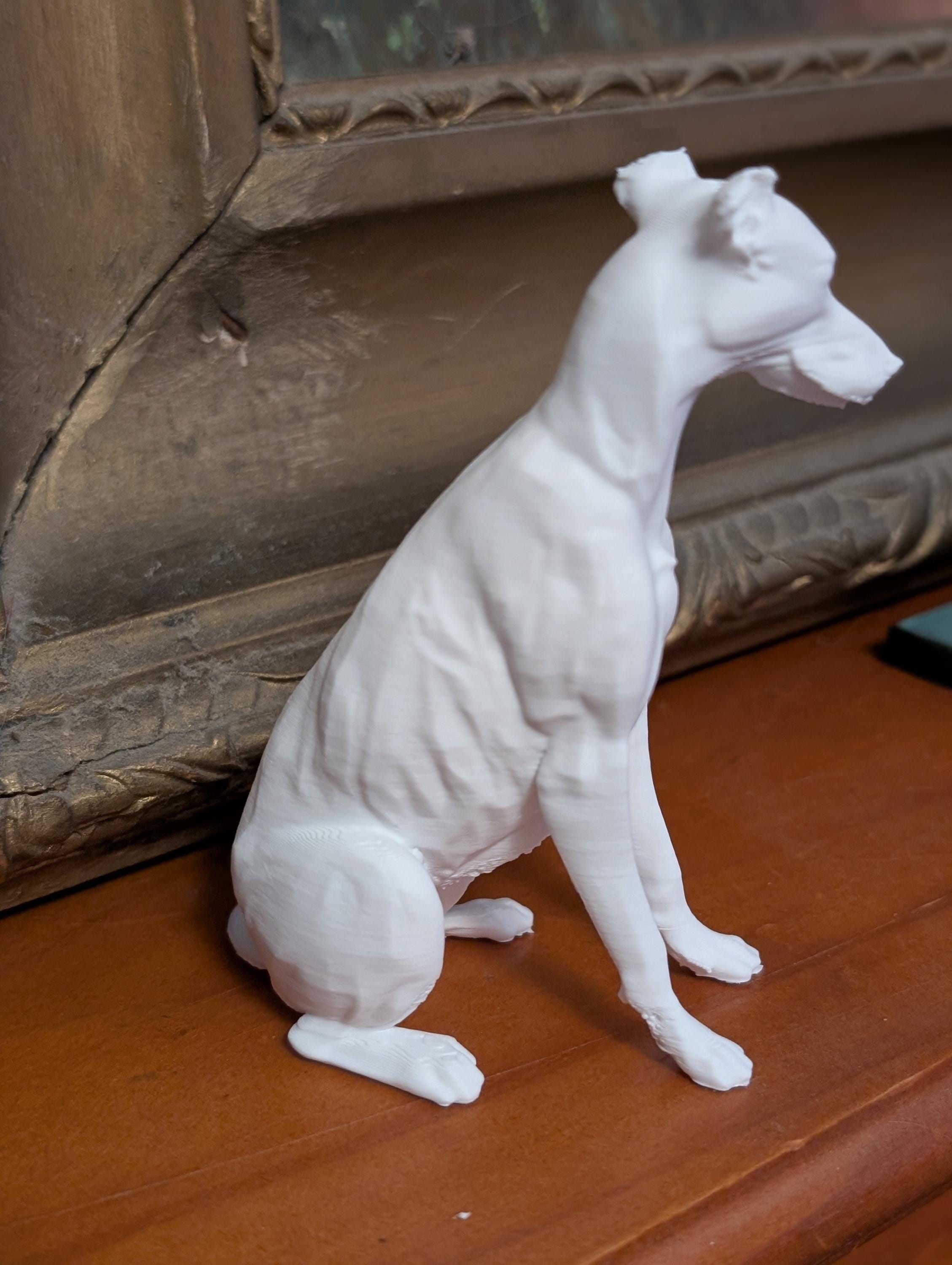 Greyhound whippet lurcher dog miniature, 3D printed dog, cake topper, tabletop dog figurine, home decoration, dog memorial  pet memorial