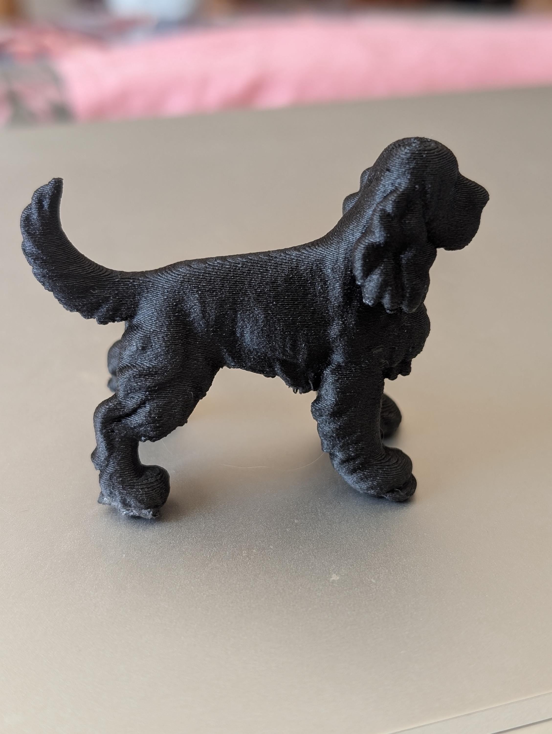 English cocker spaniel, 3D printed dog,  3d printed  English dog figurine, dog memorial, cake topper, cocker spaniel gift, dog miniature