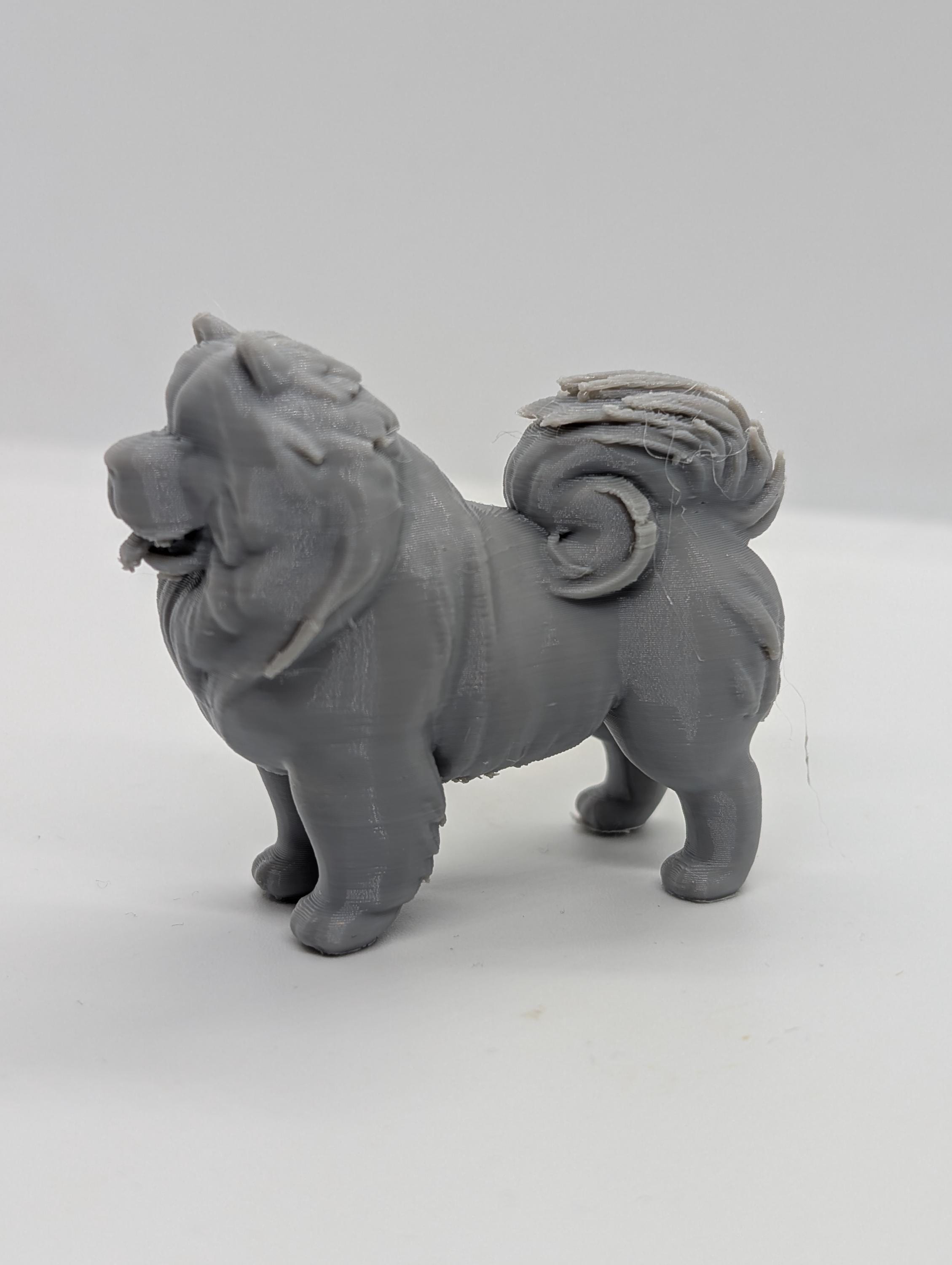 Chow chow dog figurine, miniature, 3D printed dog, home decoration, cake topper,  chow chow gift, chow chow item,  3d printed  dog memorial