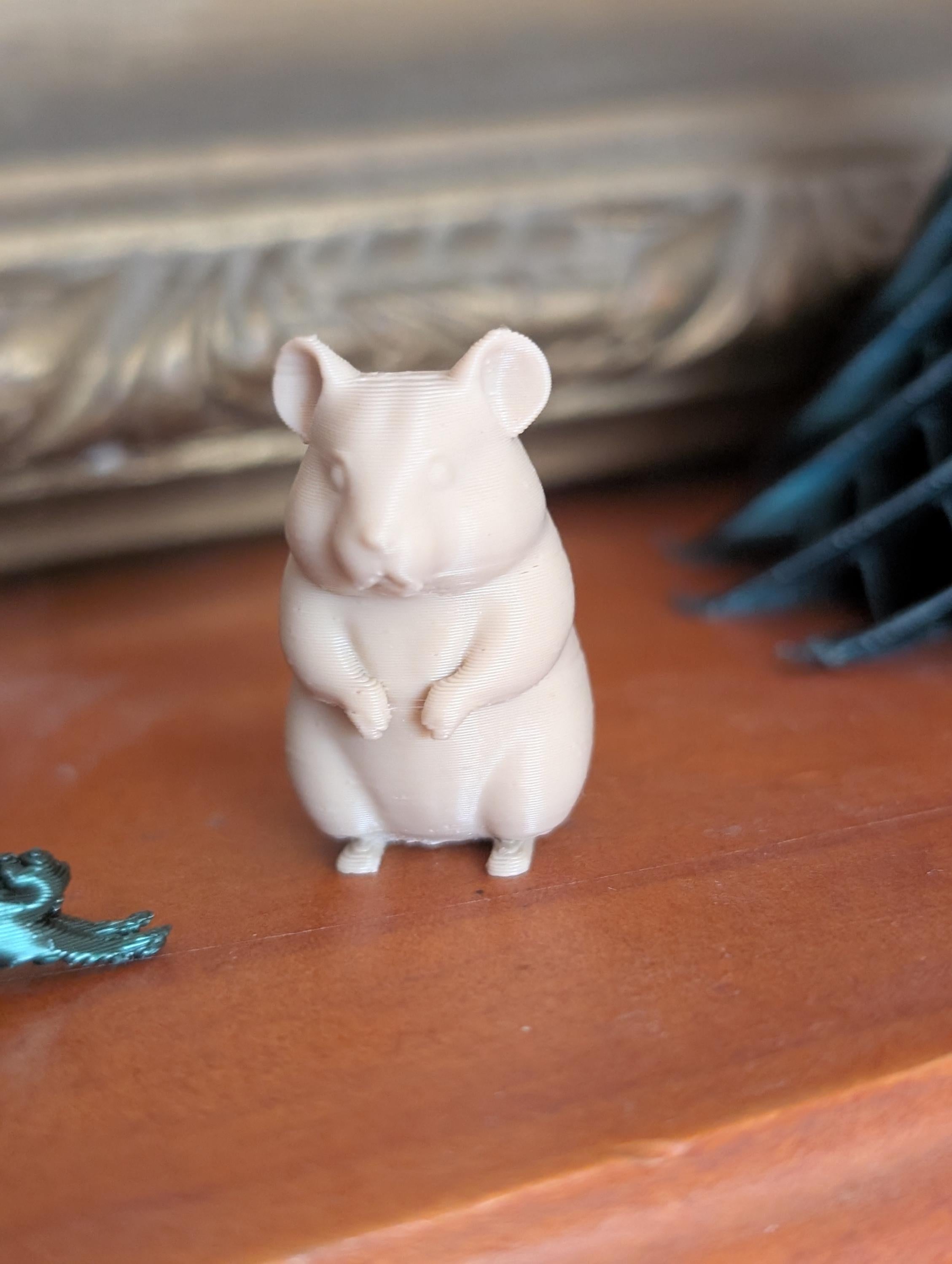 Hamster miniature, 3D printed animal, tabletop home decoration, hamster cake topper, pet memorial,  3d printed