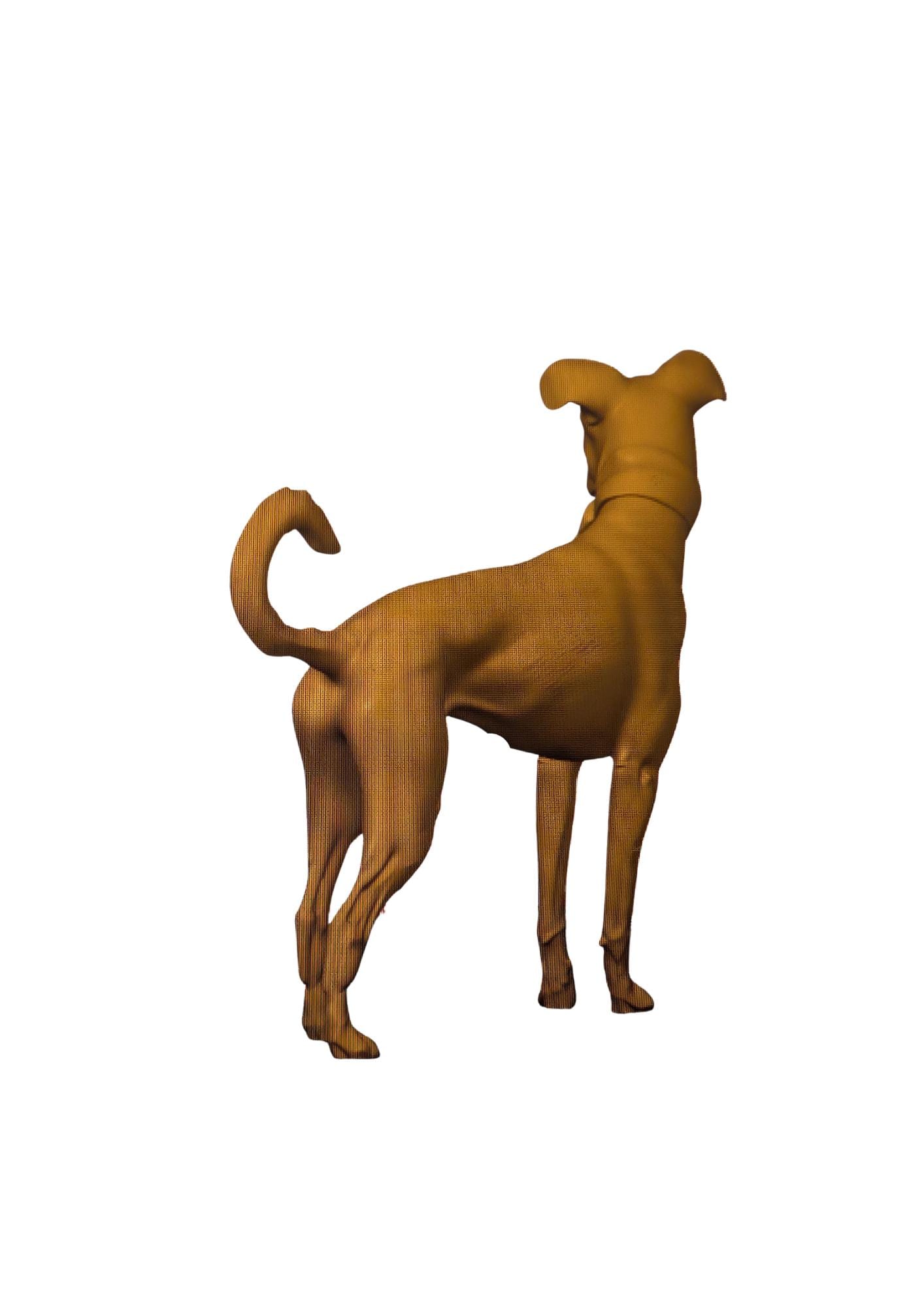 Greyhound whippet lurcher standing dog miniature, 3D printed dog, cake topper, tabletop dog figurine, home decoration, dog memorial