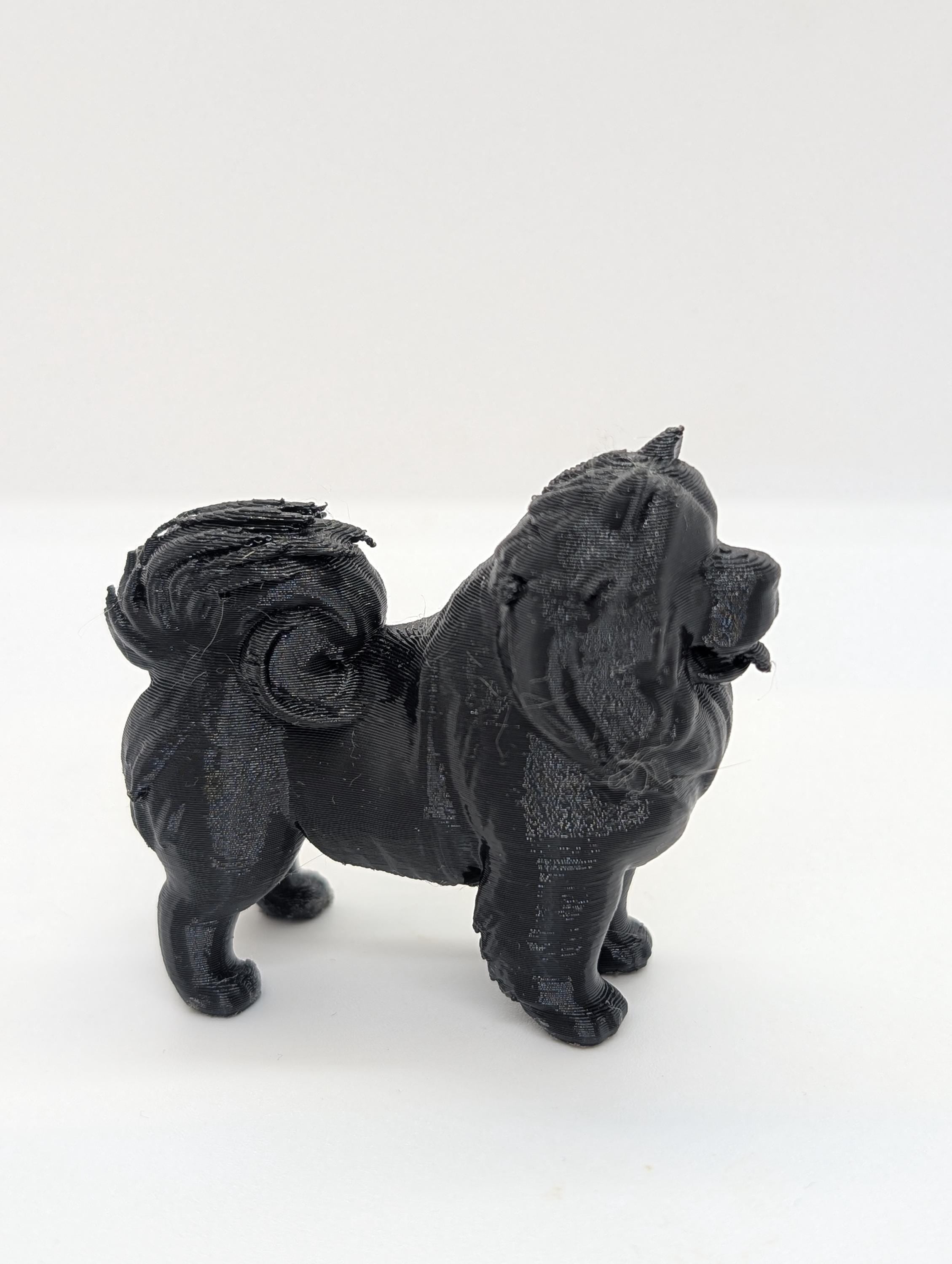 Chow chow dog figurine, miniature, 3D printed dog, home decoration, cake topper,  chow chow gift, chow chow item,  3d printed  dog memorial