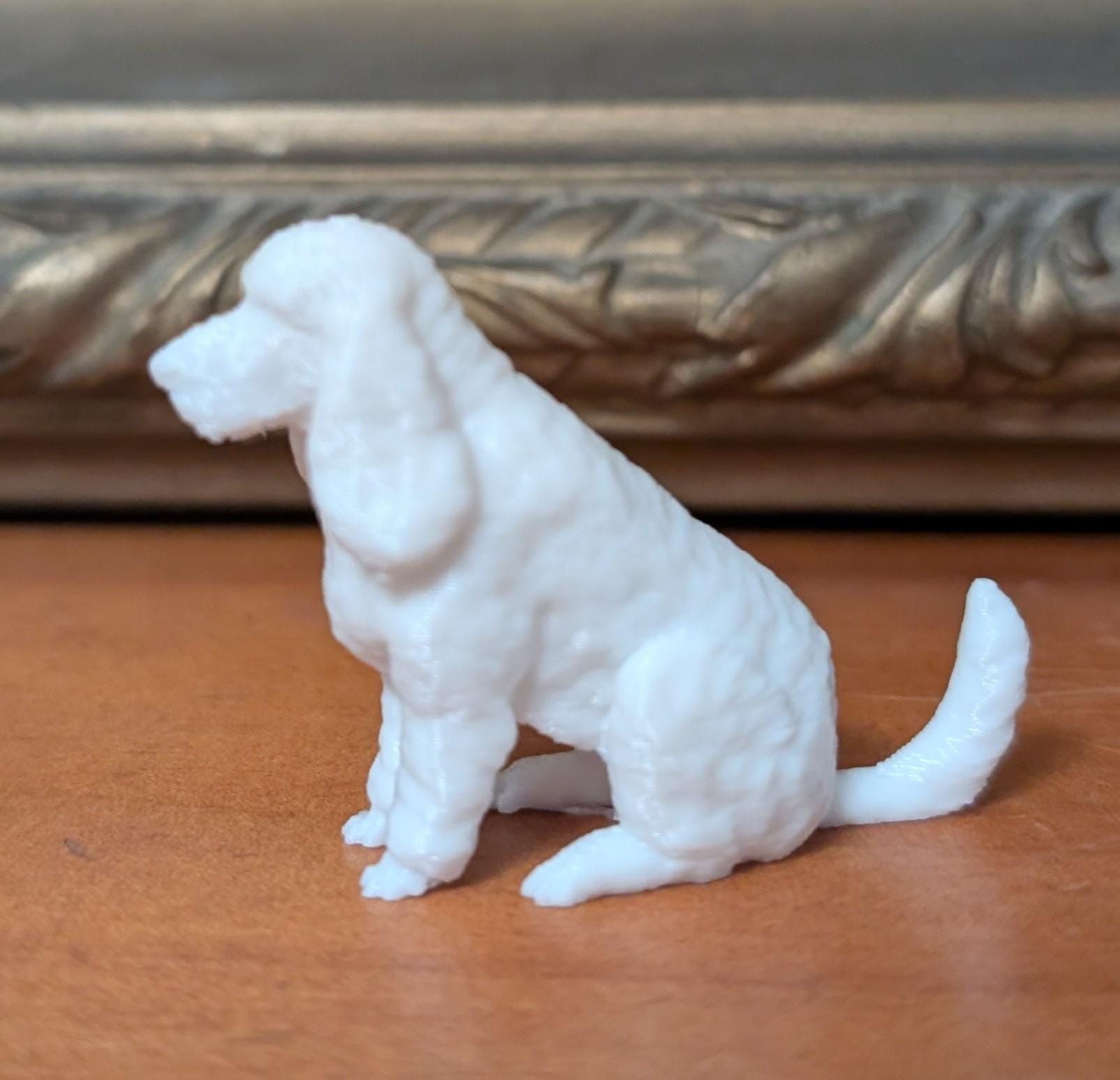 Cocker spaniel dog miniature  home decor, shelf or desk decor. cake topper, dog loss memorial, spaniel gift, 3D printed dog