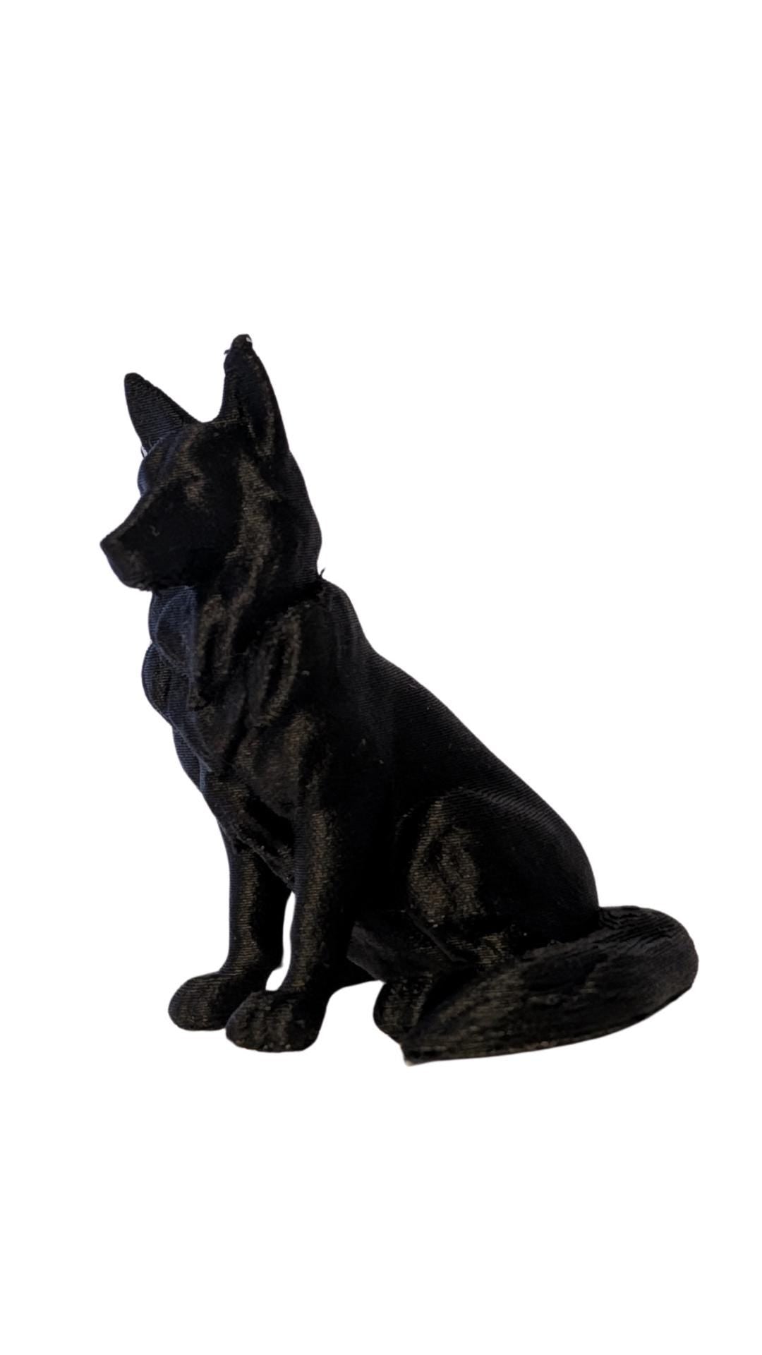 German shepherd dog miniature, 3D printed dog, cake topper, dog memorial, pet loss memorial,  3D printed