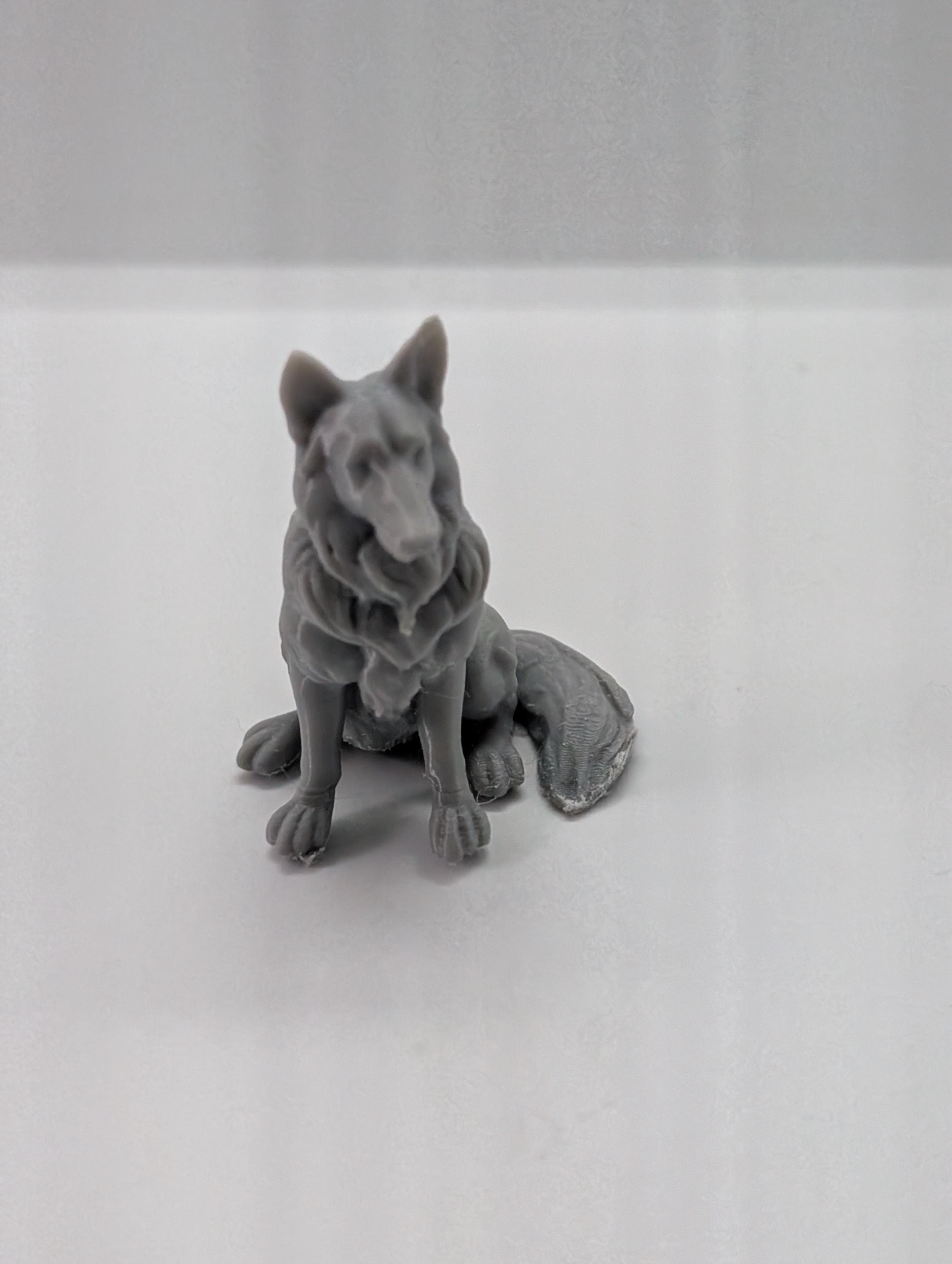 German shepherd dog miniature, 3D printed dog, cake topper, dog memorial, pet loss memorial,  3D printed
