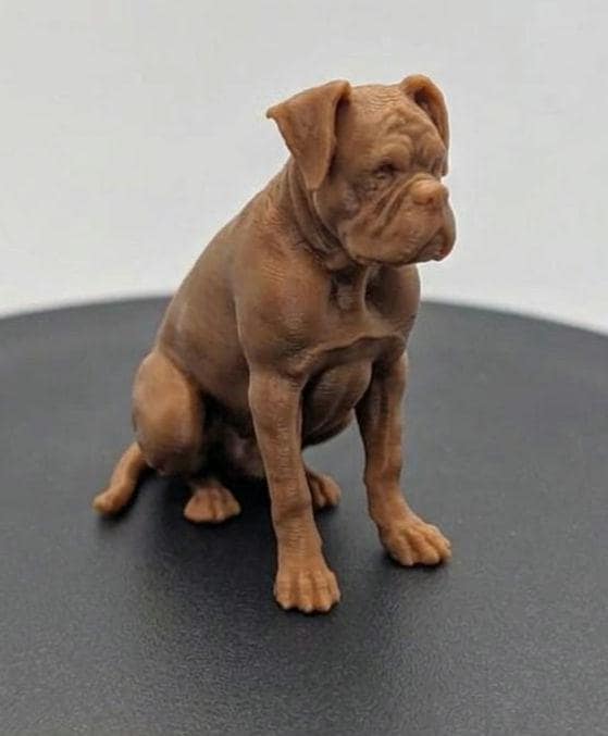 Boxer dog miniature figurine, 3D printed dog, home decor, cake topper, perfect dog lover gift,  dog memorial, pet loss memorial