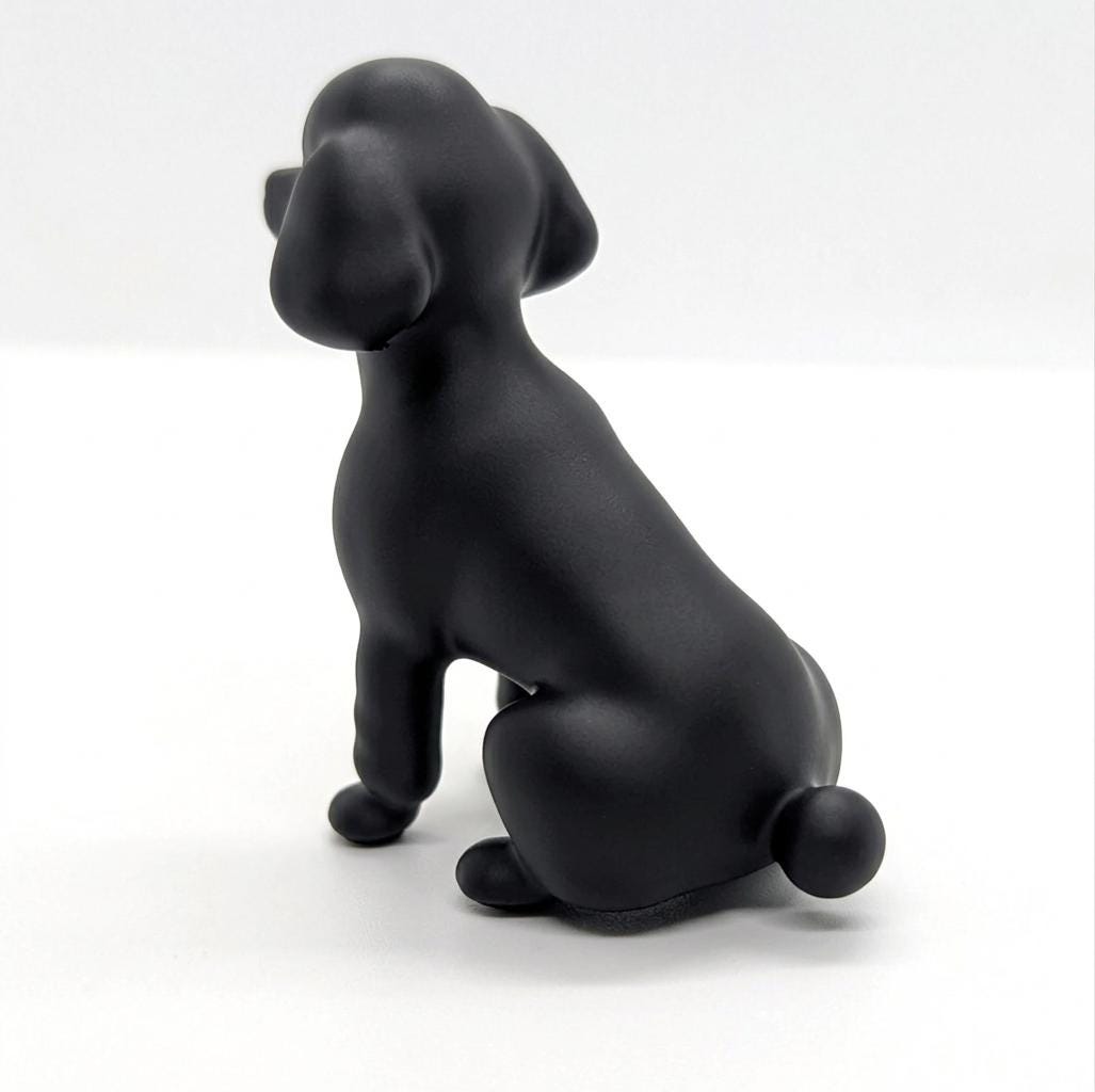 3D Printed Poodle Figurine - Custom Dog Miniature - Toy Poodle Cake Topper - Pet Memorial Gift - White Poodle Statue