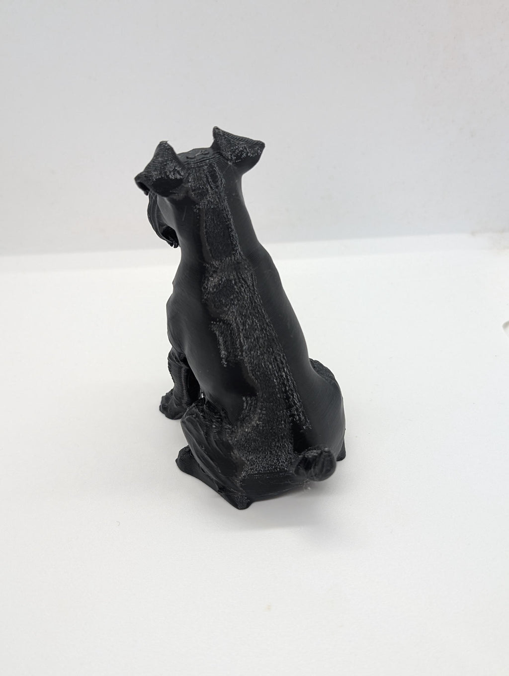 Schnauzer dog sculpture miniature, 3D printed dog, sitting figurine, dog cake topper, dog memorial, dog home decoration,  3d printed  Dog