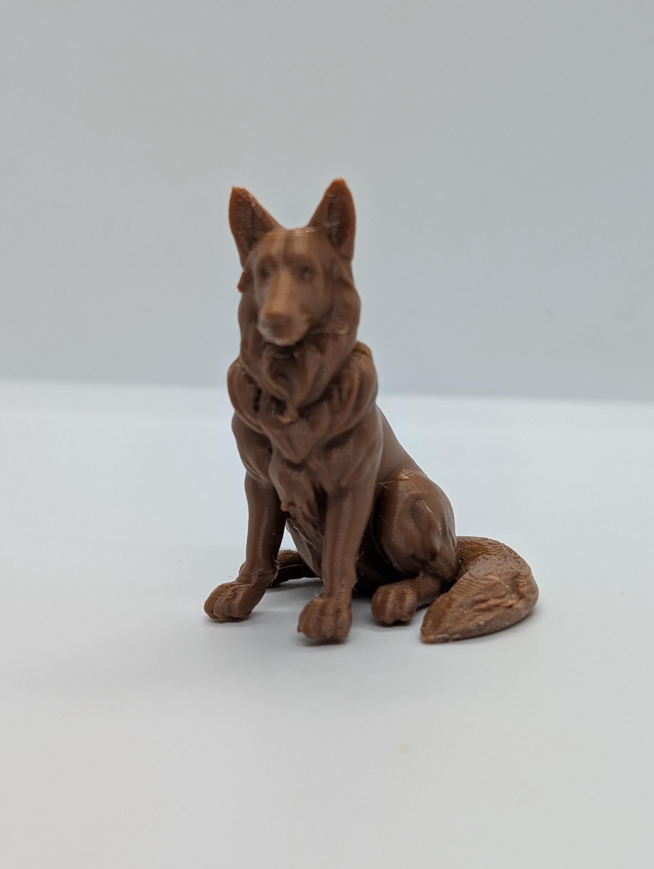 German shepherd dog miniature, 3D printed dog, cake topper, dog memorial, pet loss memorial,  3D printed