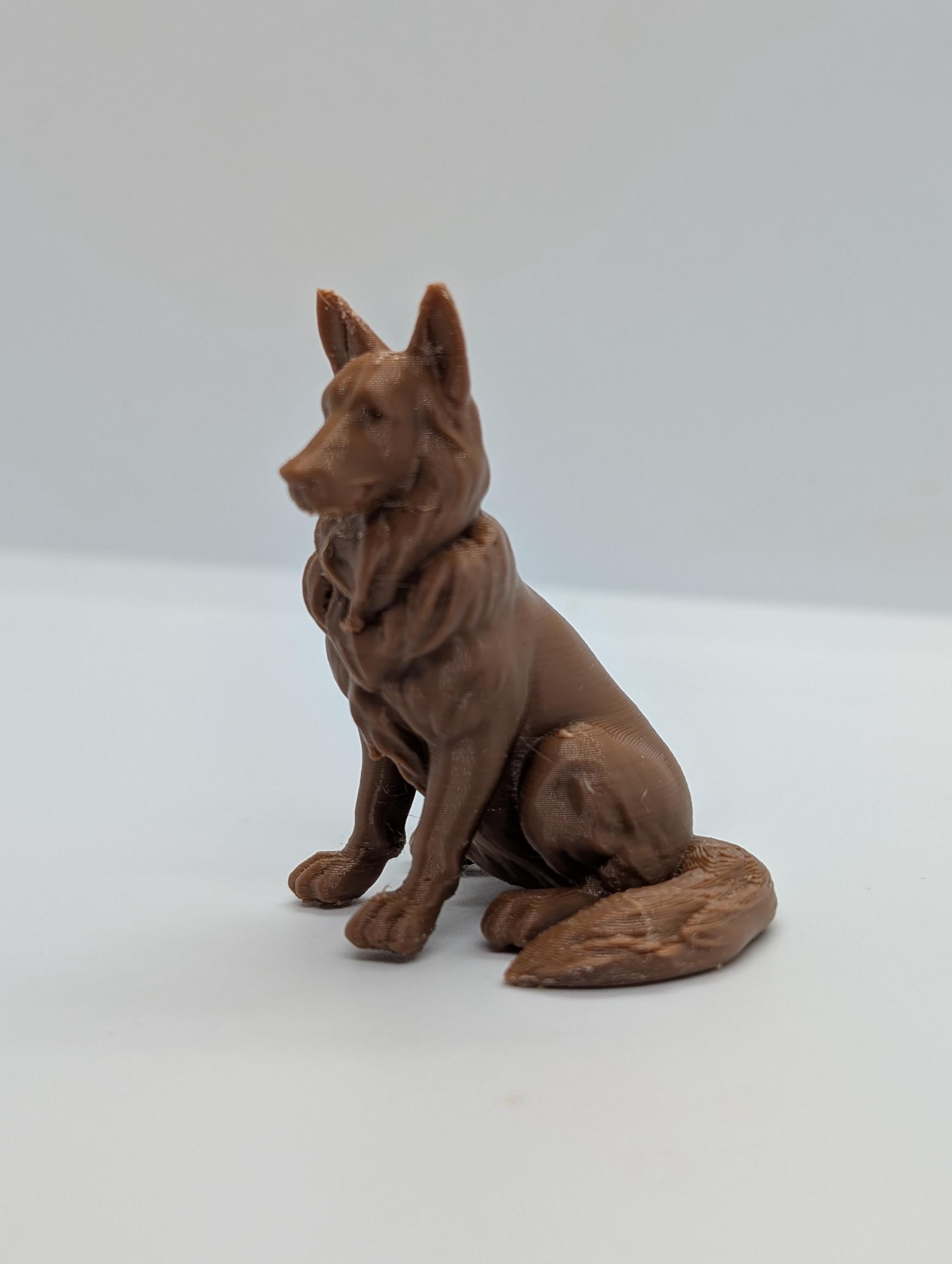 German shepherd dog miniature, 3D printed dog, cake topper, dog memorial, pet loss memorial,  3D printed
