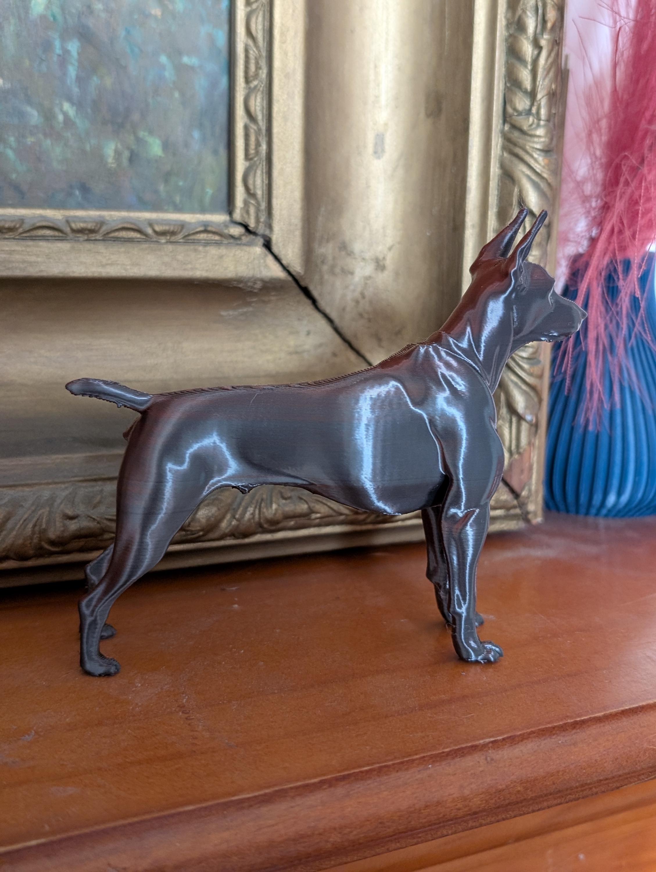 Doberman pinscher dog miniature, 3D printed dog, cake topper, home decoration, Doberman gift, puppy item,  3D printed  Dog figurine
