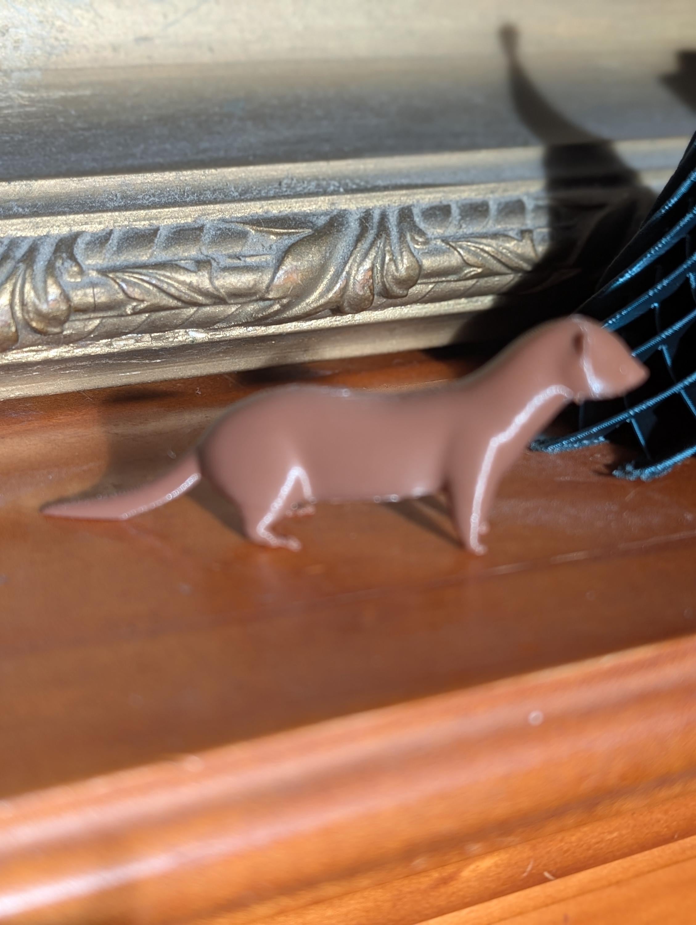 Ferret miniature, 3D printed animal, tabletop home decoration, ferret cake topper, pet memorial,  3d printed