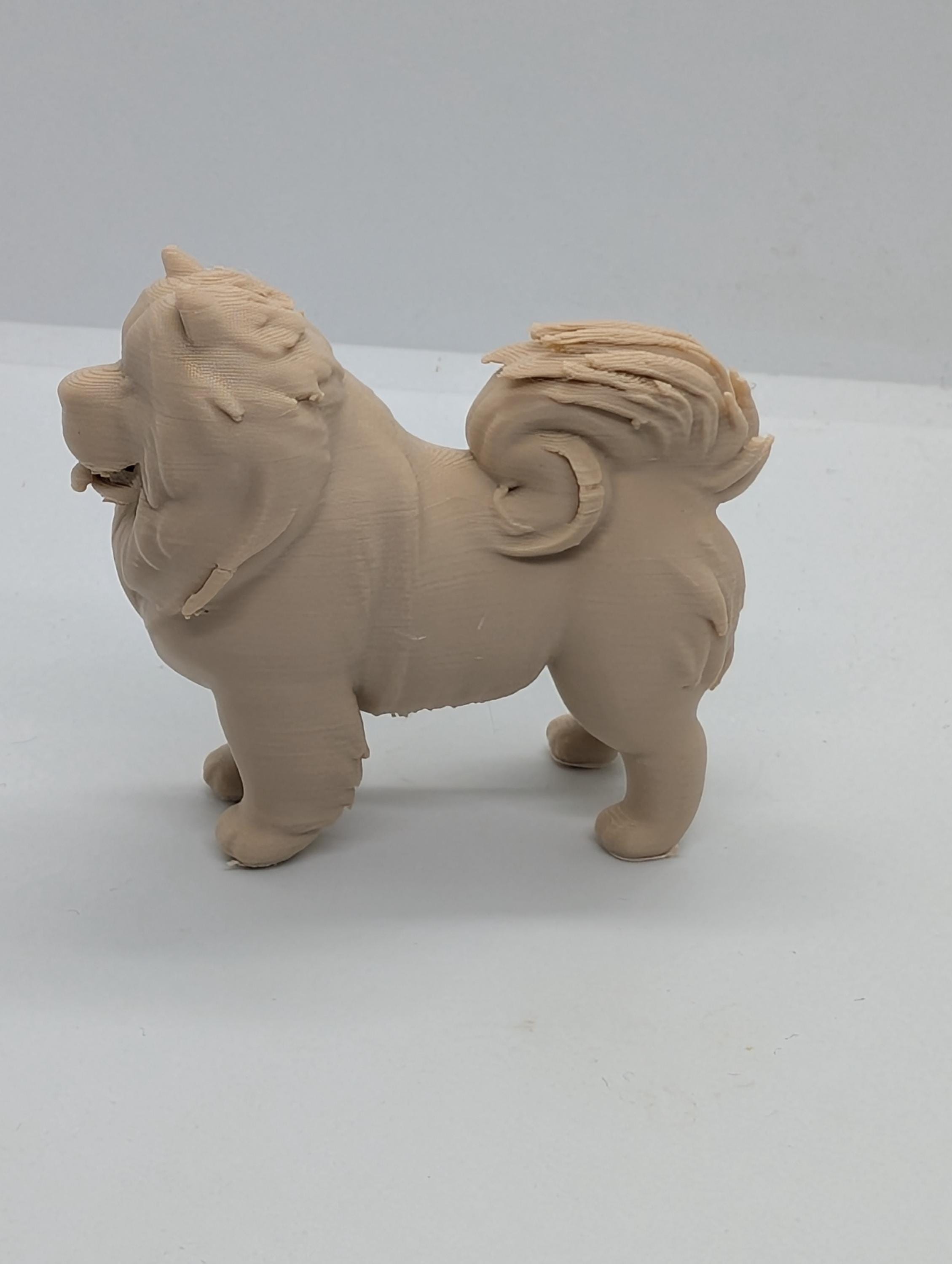 Chow chow dog figurine, miniature, 3D printed dog, home decoration, cake topper,  chow chow gift, chow chow item,  3d printed  dog memorial