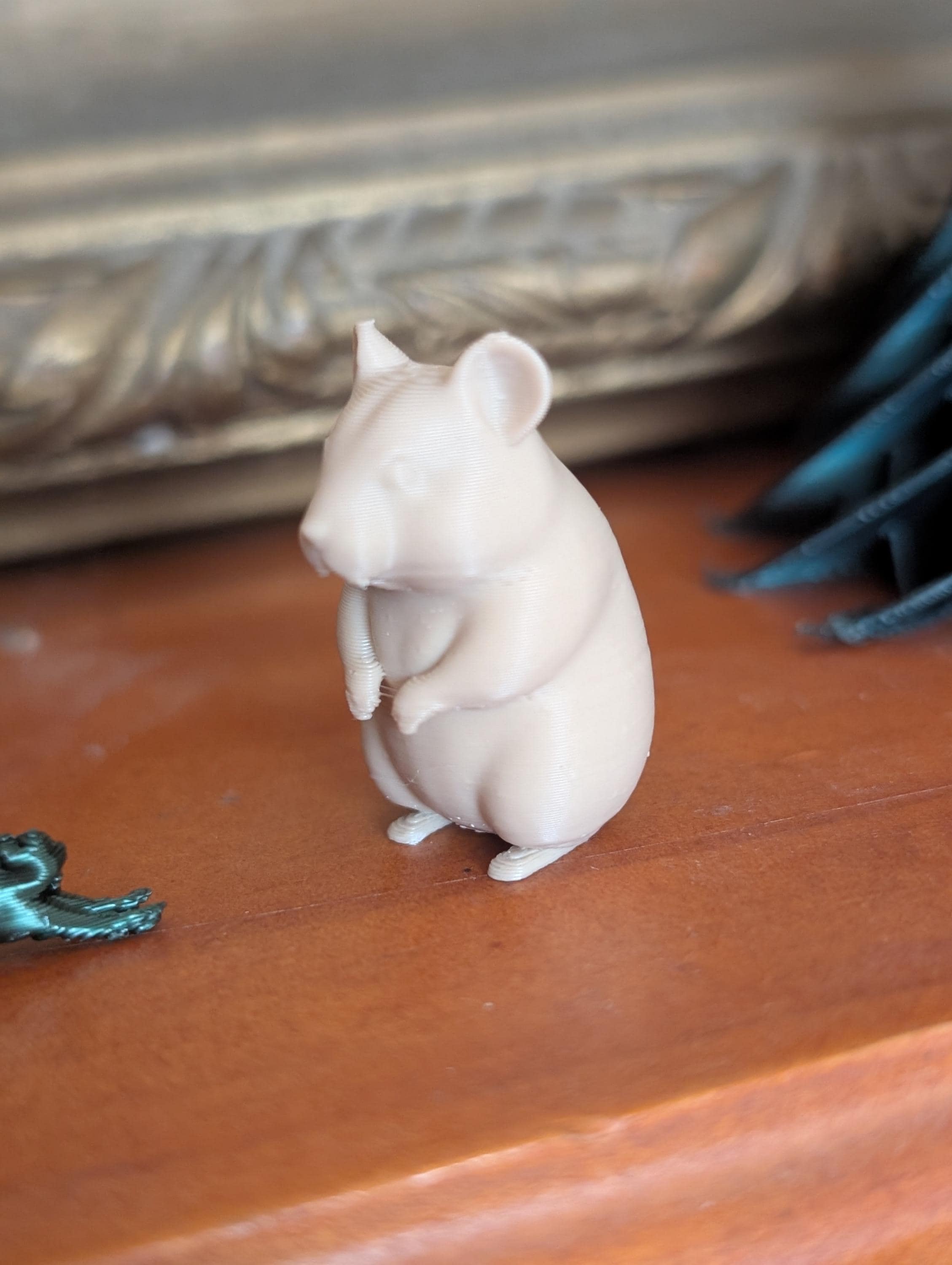 Hamster miniature, 3D printed animal, tabletop home decoration, hamster cake topper, pet memorial,  3d printed