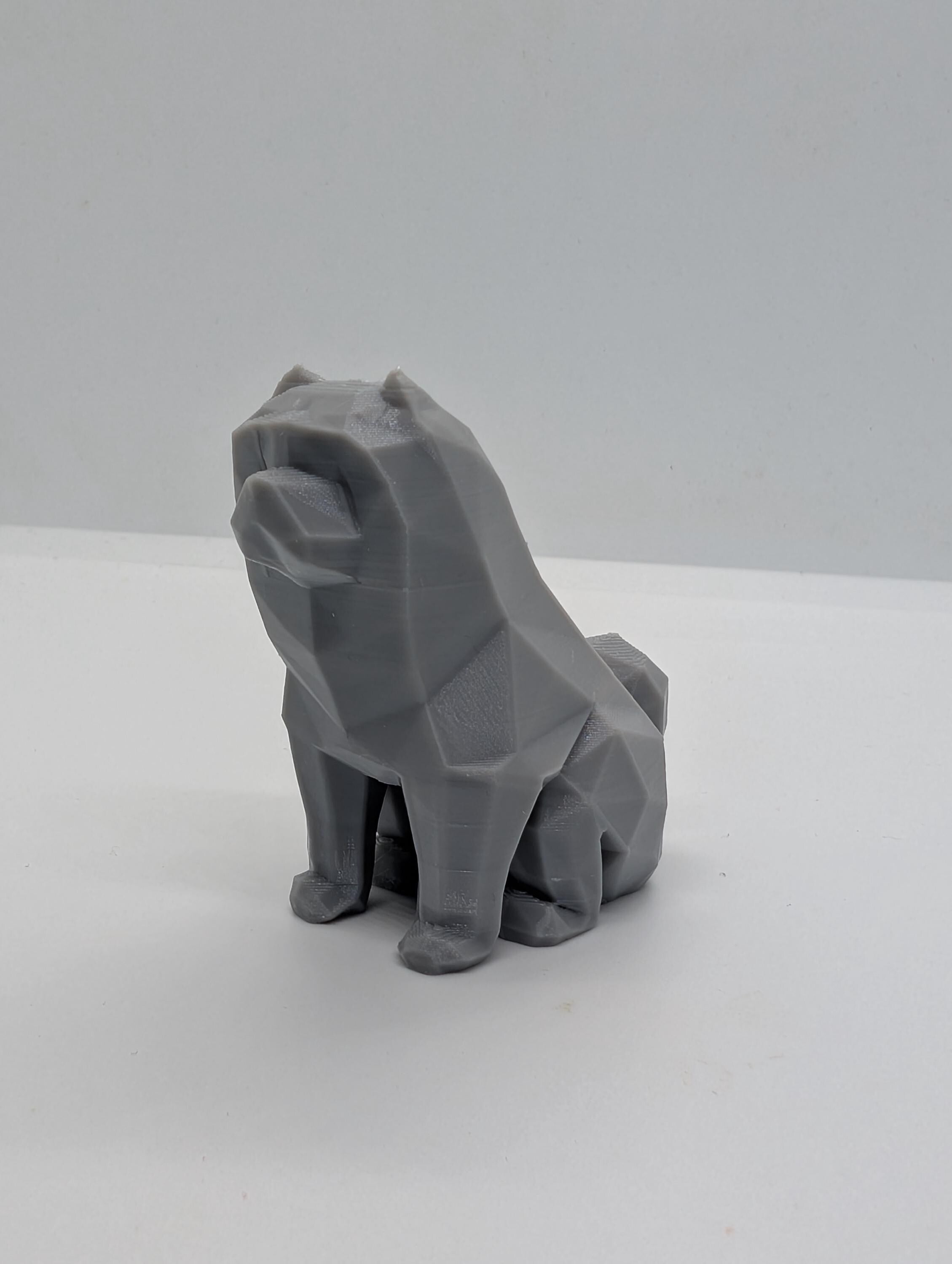 Chow chow dog sculpture, statue miniature figurine, 3D printed plastic chow chow, tabletop home decoration, dog cake topper, dog memorial