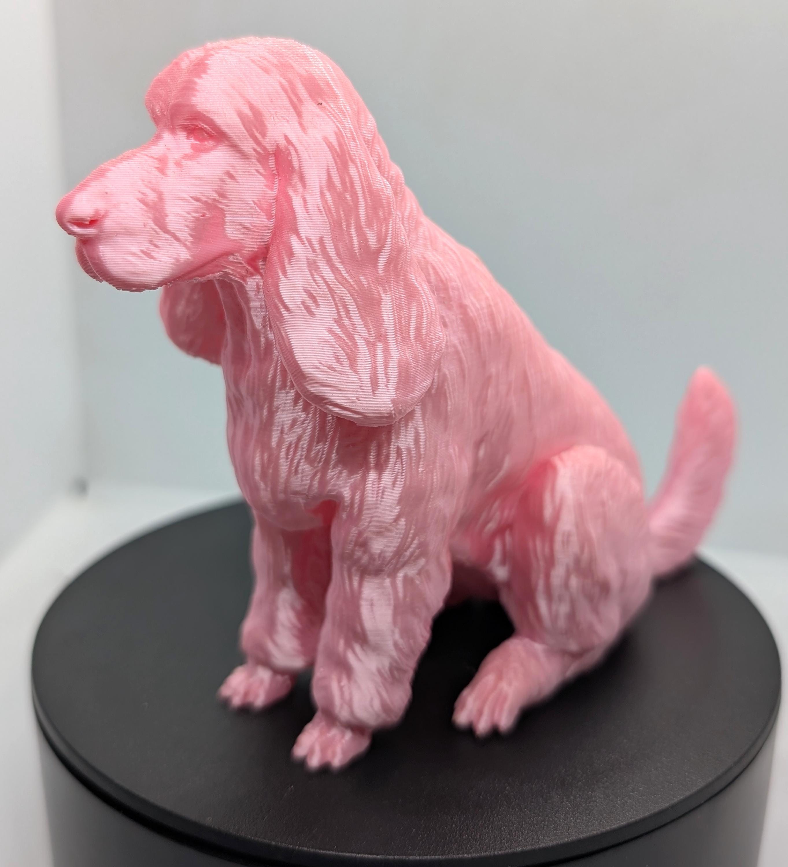 Cocker spaniel dog miniature  home decor, shelf or desk decor. cake topper, dog loss memorial, spaniel gift, 3D printed dog