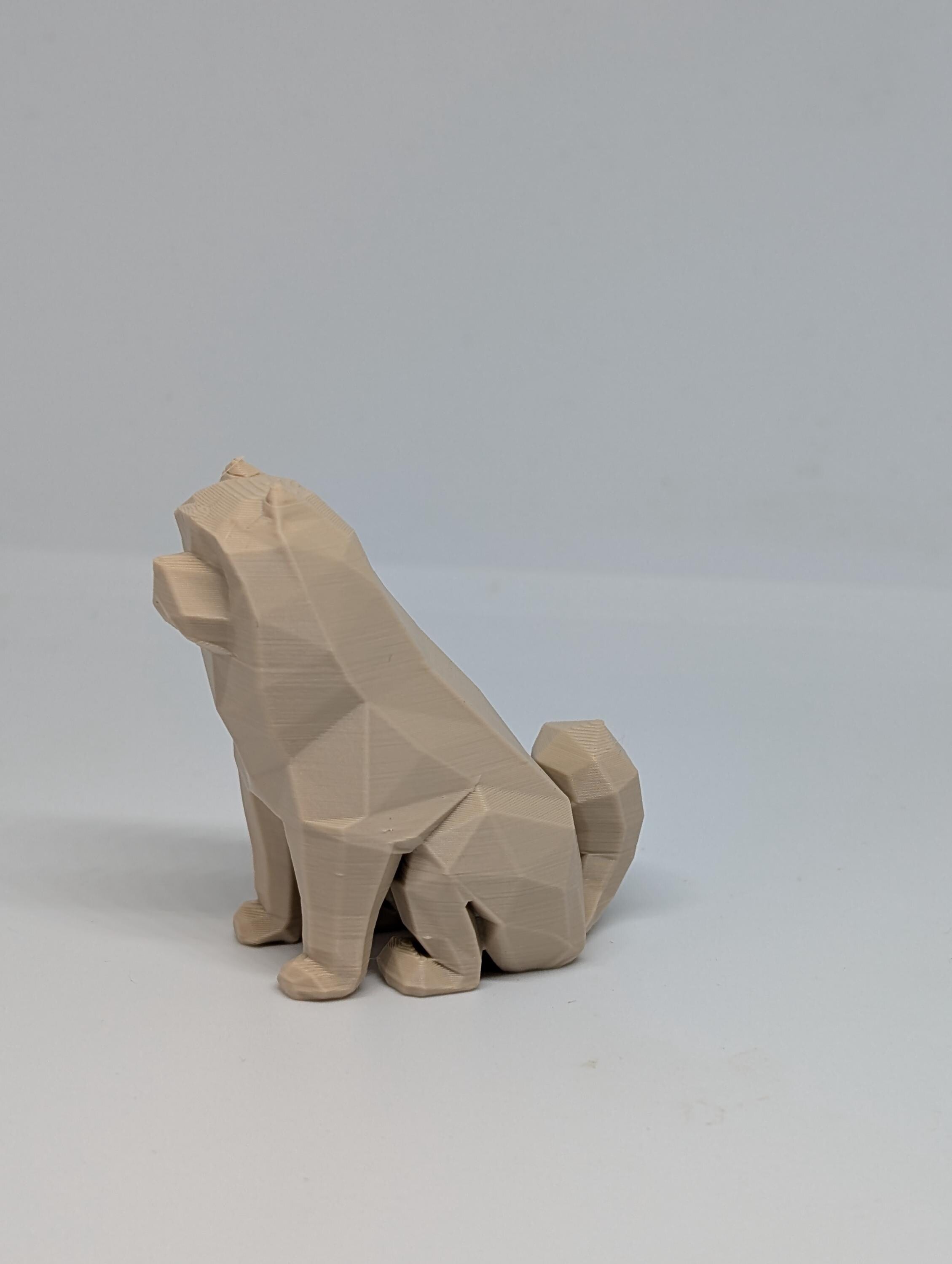 Chow chow dog sculpture, statue miniature figurine, 3D printed plastic chow chow, tabletop home decoration, dog cake topper, dog memorial