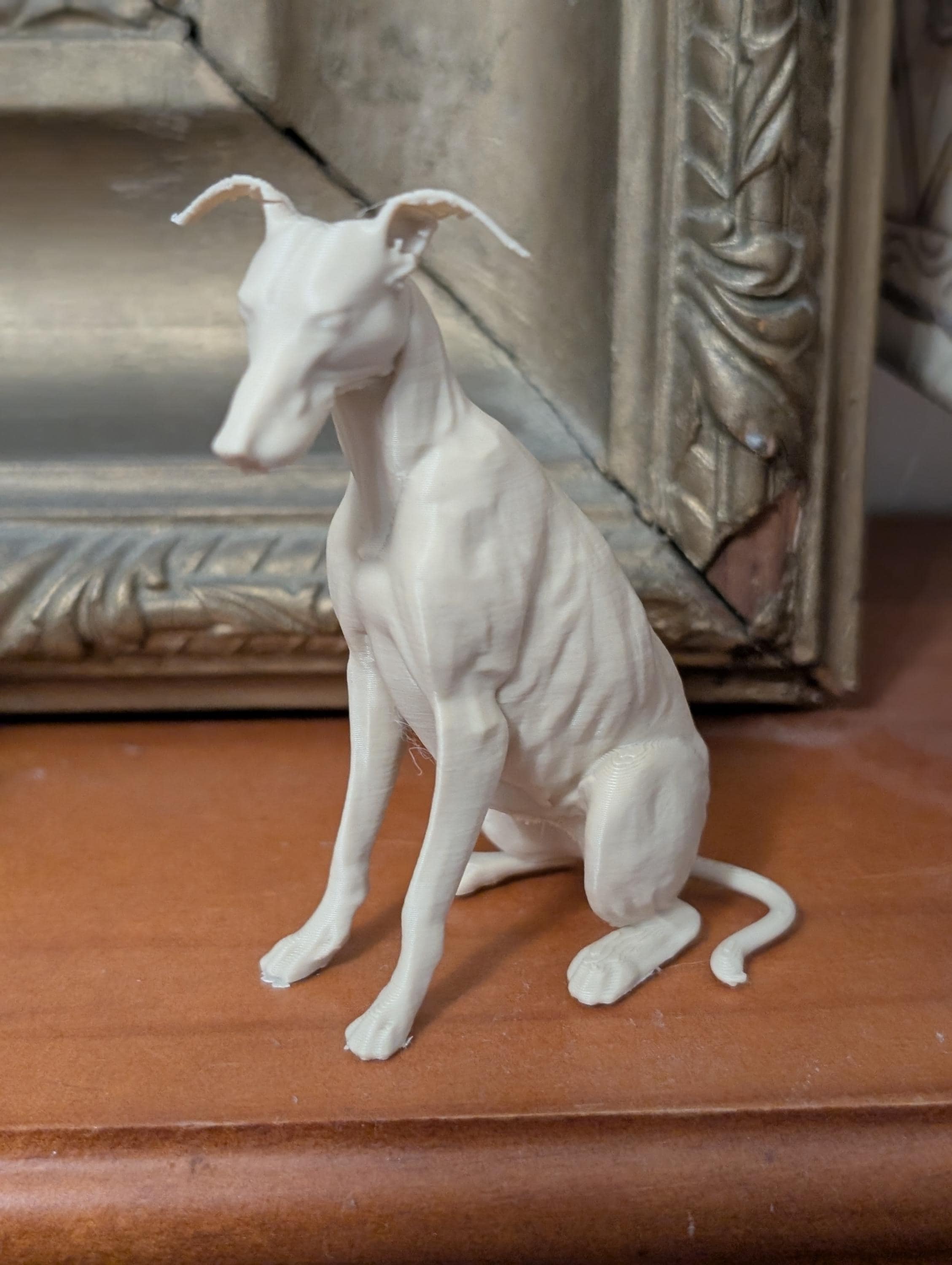 Greyhound whippet lurcher dog miniature, 3D printed dog, cake topper, tabletop dog figurine, home decoration, dog memorial  pet memorial