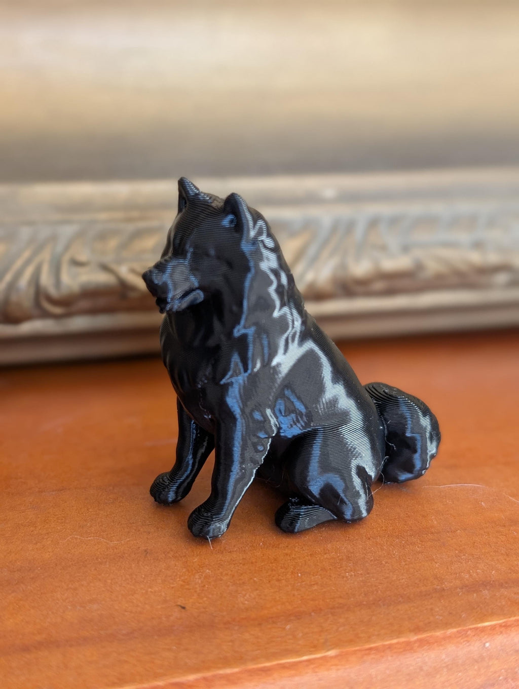 Samoyed  dog sculpture miniature, Statue, Samoyed Gift, 3D printed dog, Cake Topper, dog home decor, Samoyed Ornament, dog memorial
