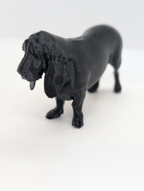 Basset Hound Sculpture Miniature, 3D Printed Dog, dog lover gift