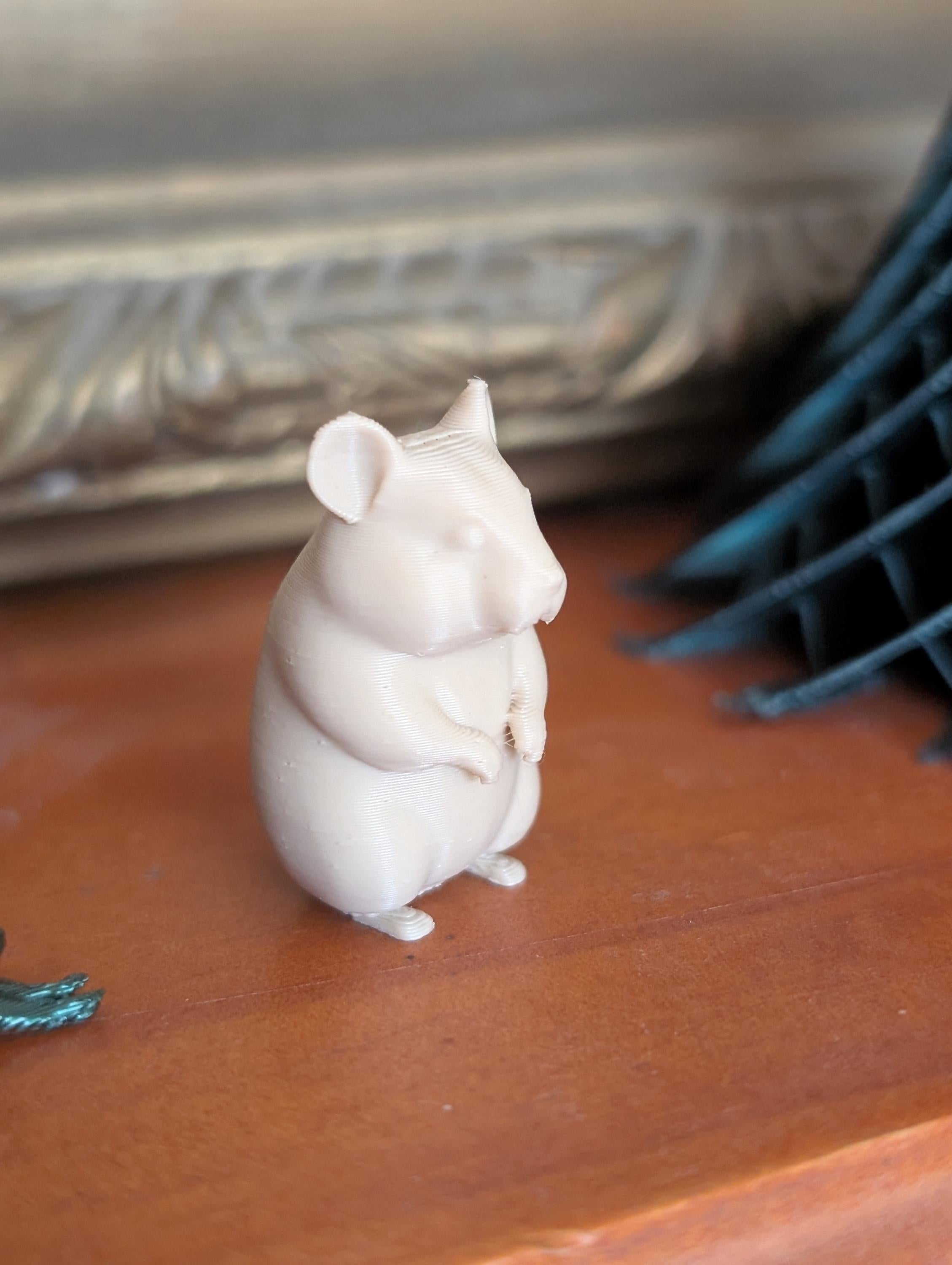 Hamster miniature, 3D printed animal, tabletop home decoration, hamster cake topper, pet memorial,  3d printed