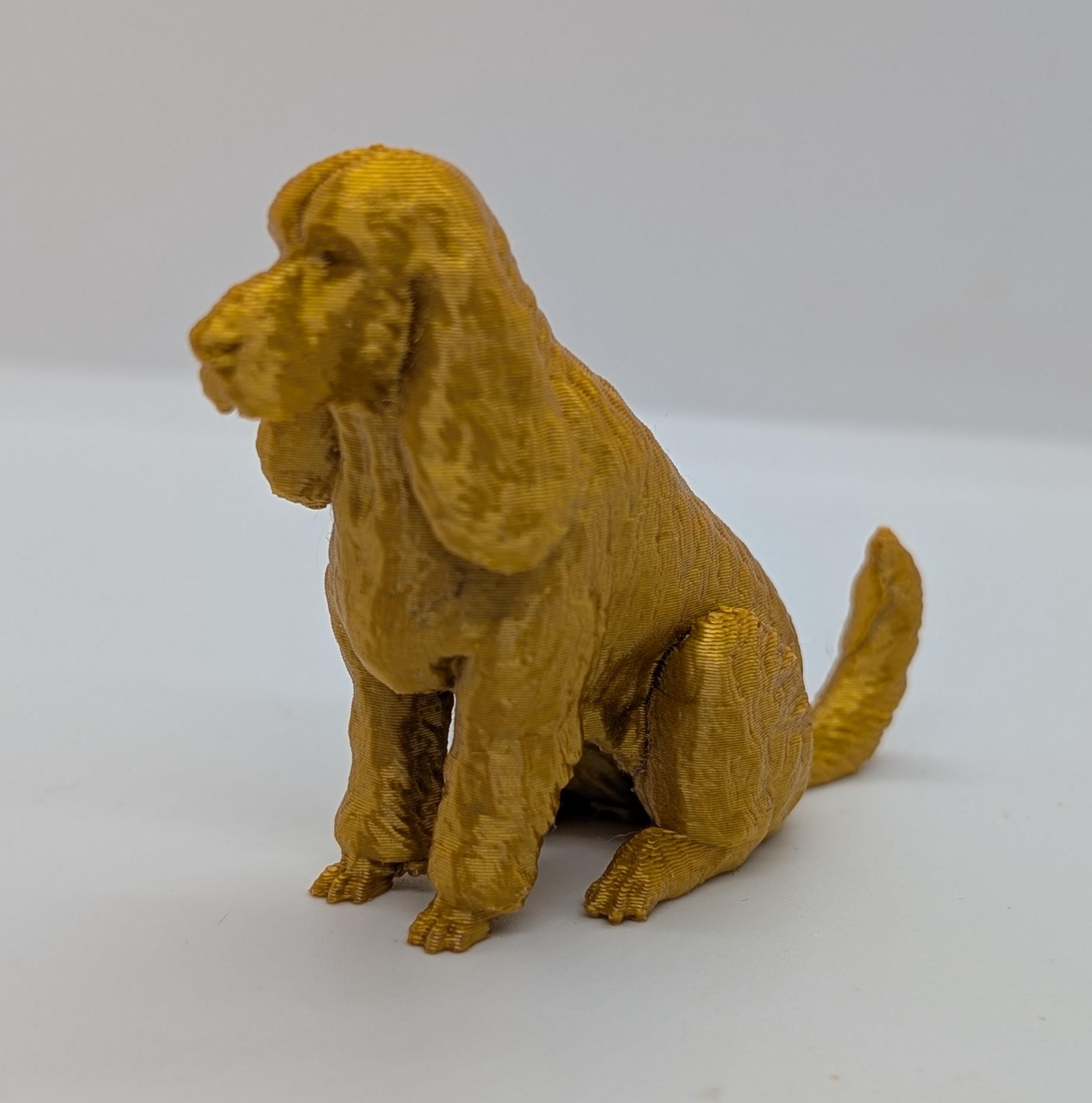 Cocker spaniel dog miniature  home decor, shelf or desk decor. cake topper, dog loss memorial, spaniel gift, 3D printed dog