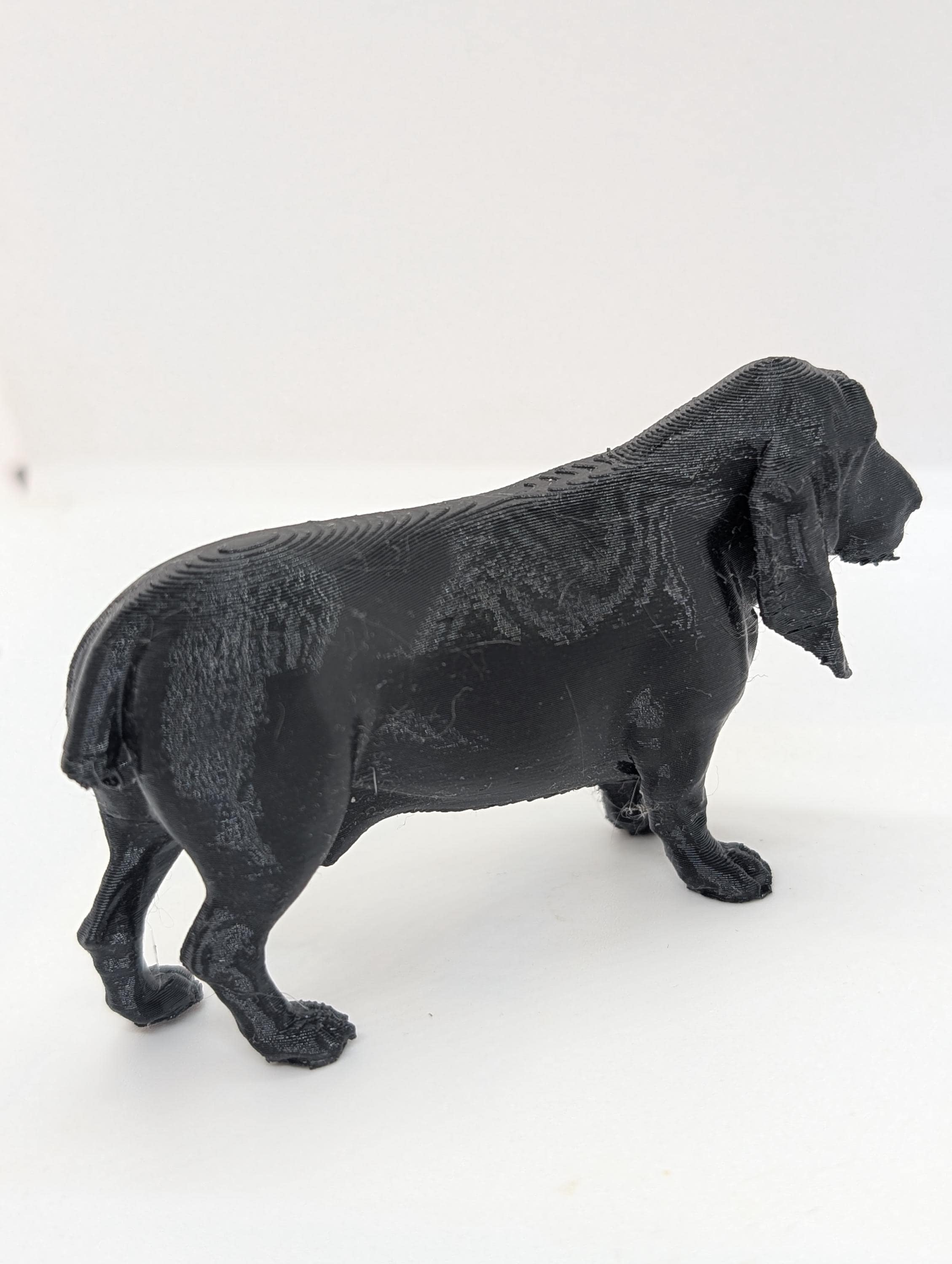 Basset Hound Sculpture Miniature, 3D Printed Dog, dog lover gift