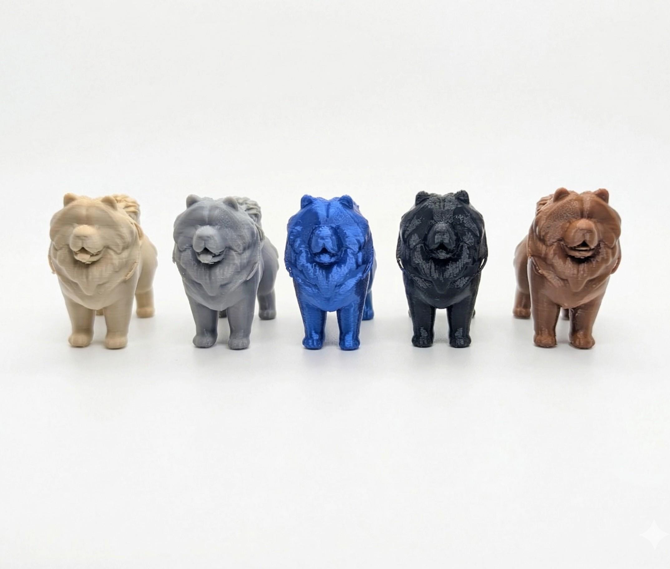 Chow chow dog figurine, miniature, 3D printed dog, home decoration, cake topper,  chow chow gift, chow chow item,  3d printed  dog memorial