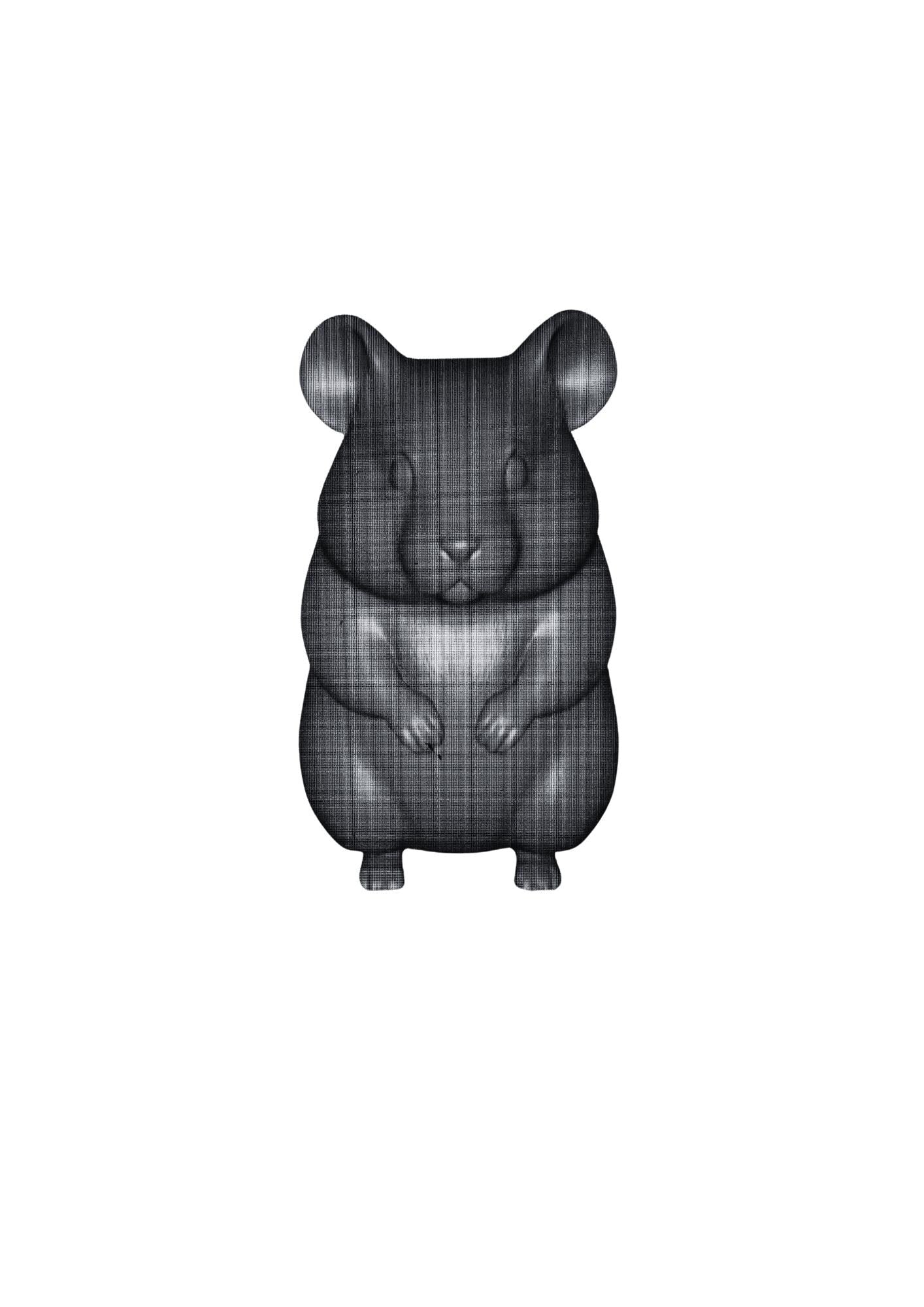 Hamster miniature, 3D printed animal, tabletop home decoration, hamster cake topper, pet memorial,  3d printed
