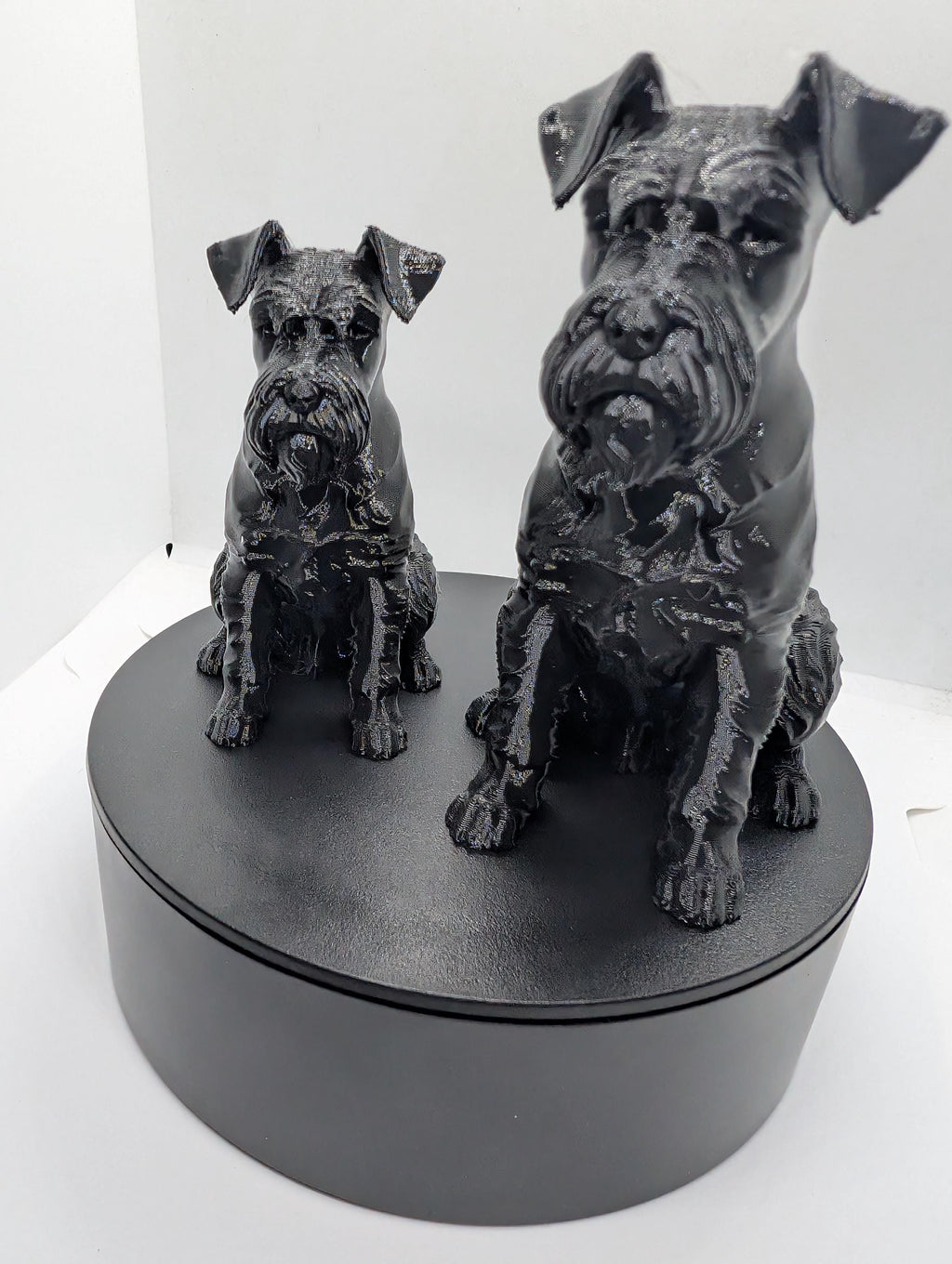 Schnauzer dog sculpture miniature, 3D printed dog, sitting figurine, dog cake topper, dog memorial, dog home decoration,  3d printed  Dog