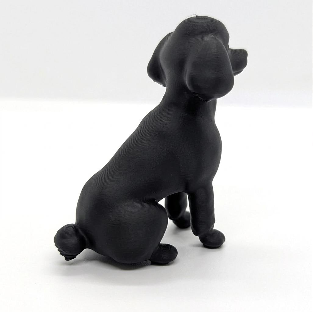 3D Printed Poodle Figurine - Custom Dog Miniature - Toy Poodle Cake Topper - Pet Memorial Gift - White Poodle Statue