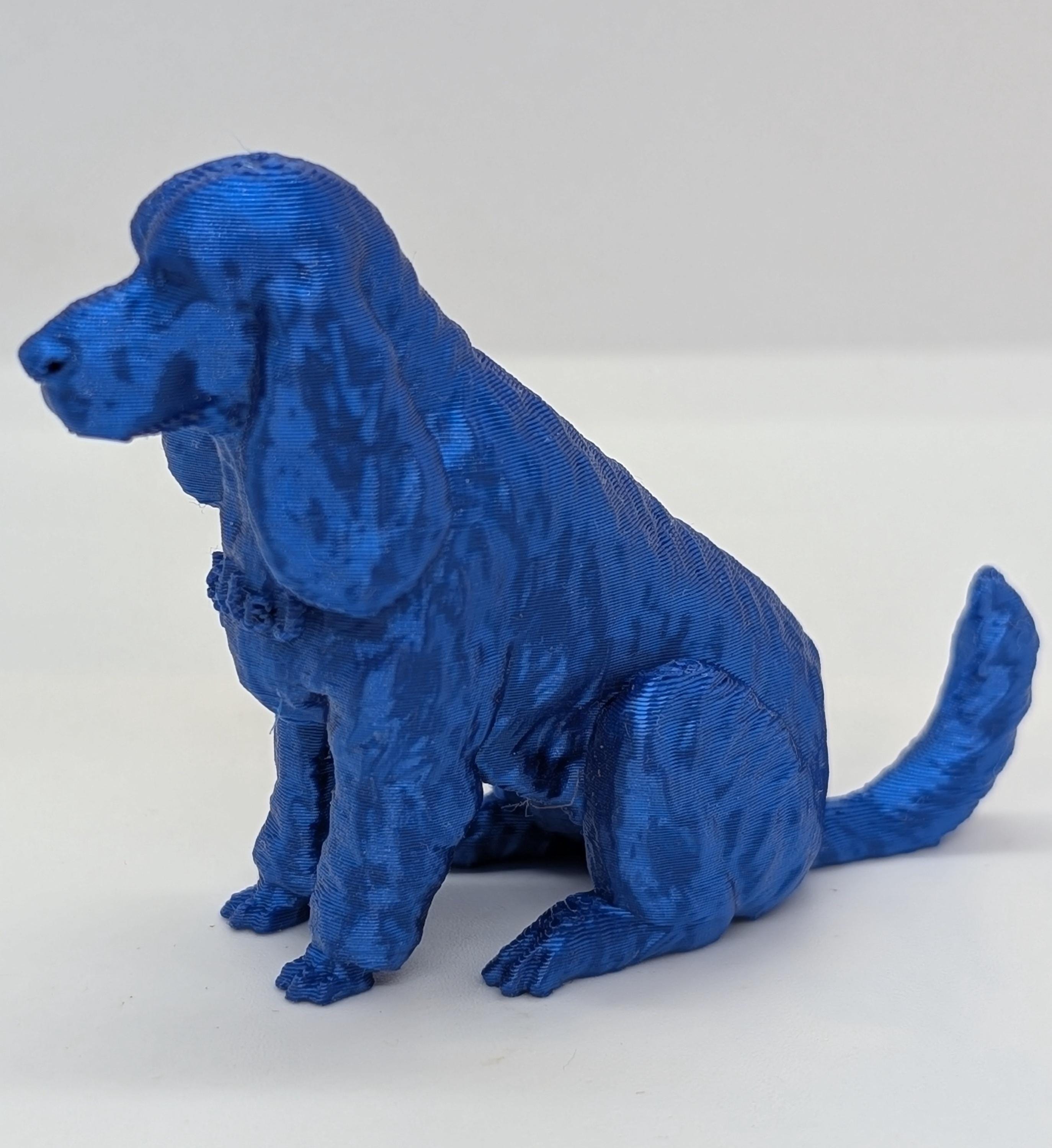Cocker spaniel dog miniature  home decor, shelf or desk decor. cake topper, dog loss memorial, spaniel gift, 3D printed dog