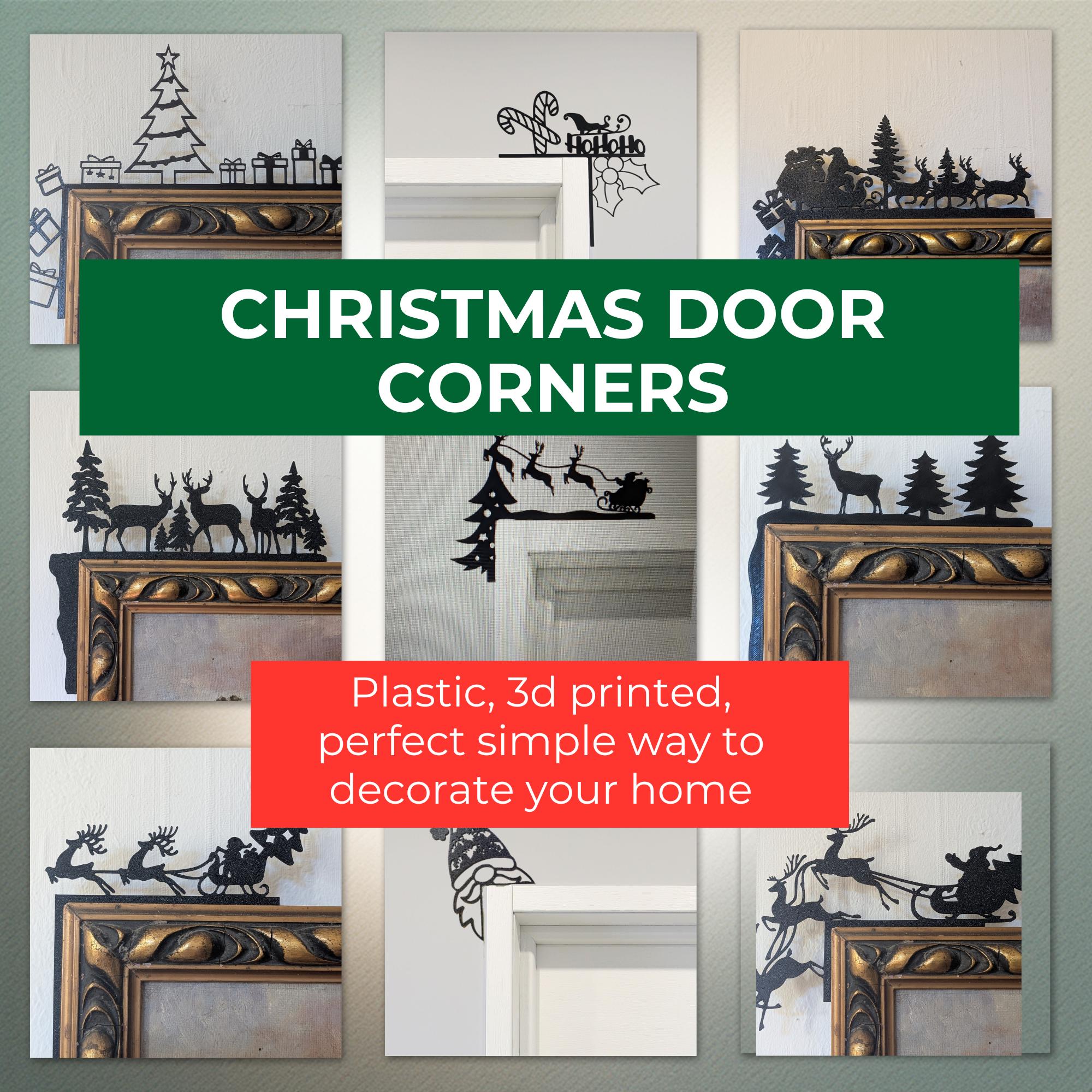 Christmas door corner or shelf decor, reindeers, Santa, Christmas tree, snowflakes, choose from the Christmas designs and decorate your home