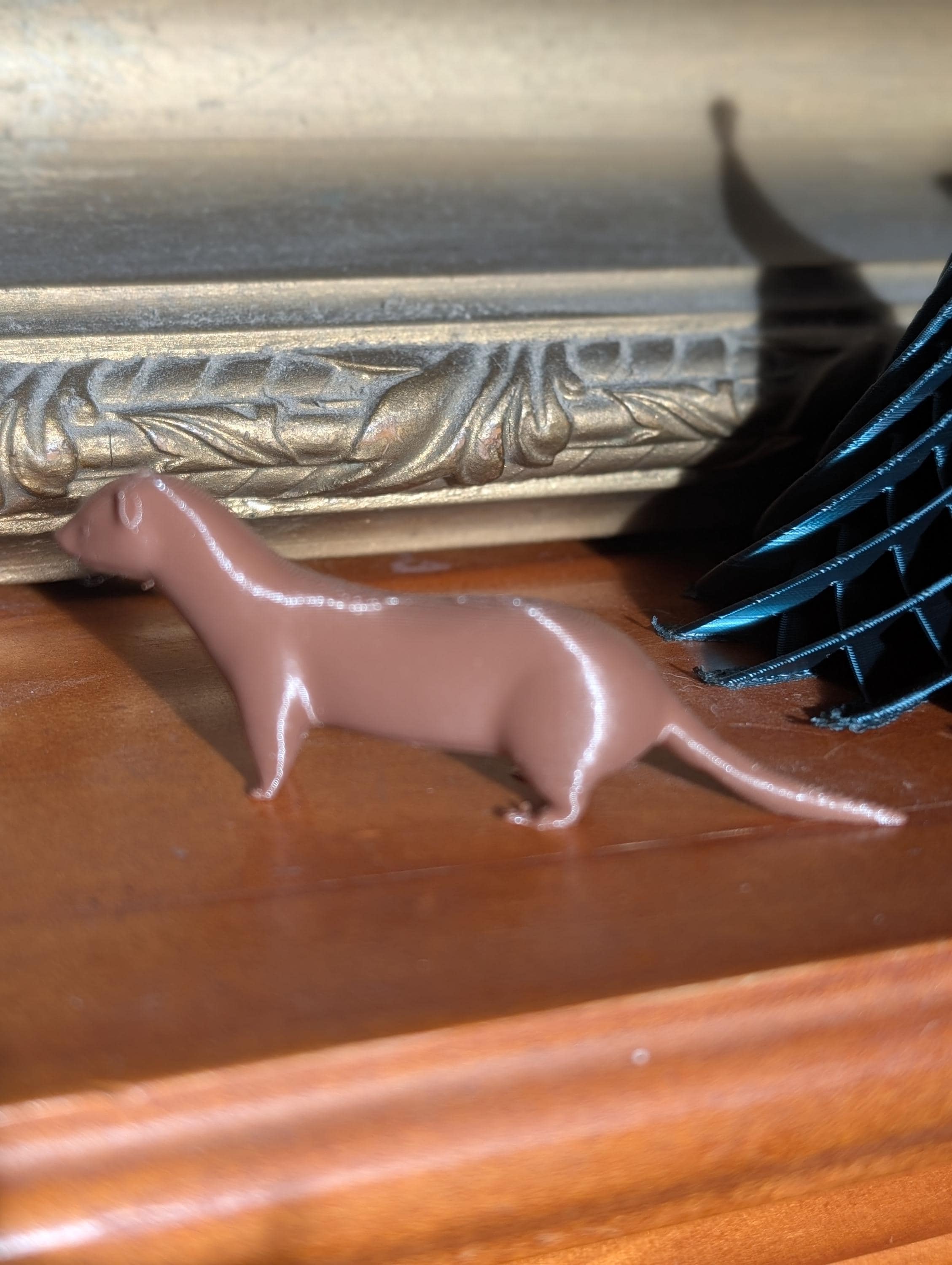 Ferret miniature, 3D printed animal, tabletop home decoration, ferret cake topper, pet memorial,  3d printed