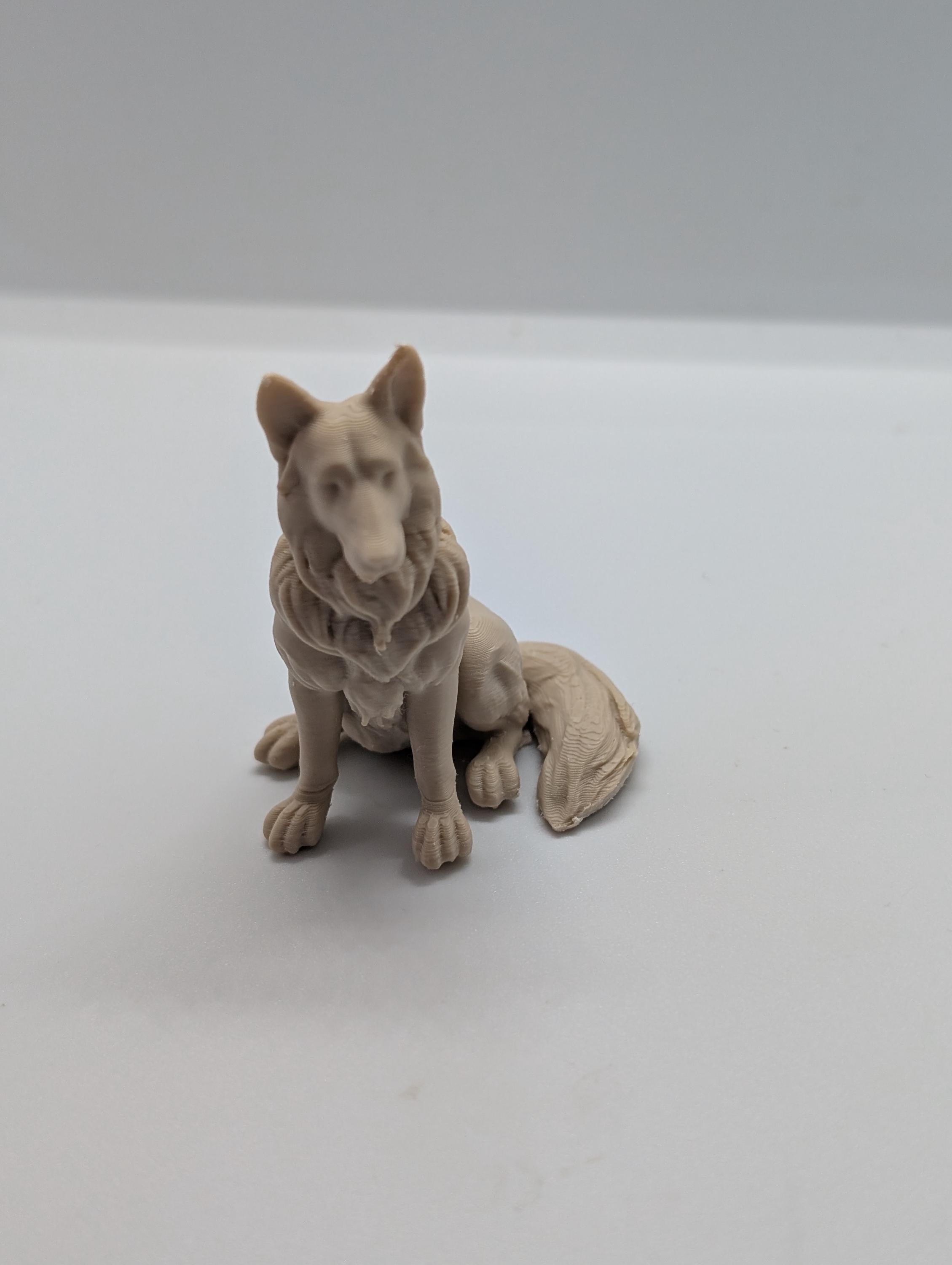 German shepherd dog miniature, 3D printed dog, cake topper, dog memorial, pet loss memorial,  3D printed