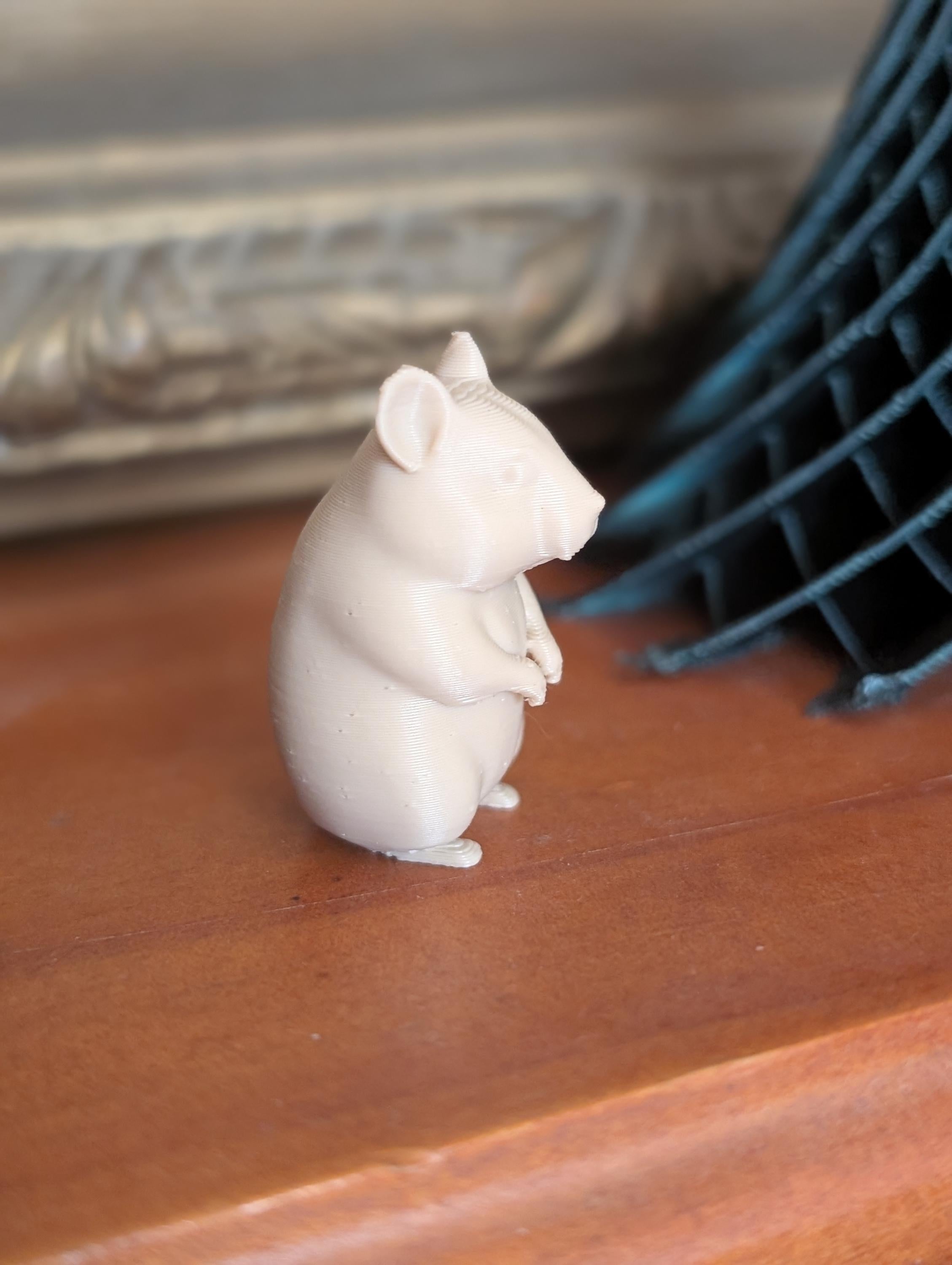 Hamster miniature, 3D printed animal, tabletop home decoration, hamster cake topper, pet memorial,  3d printed