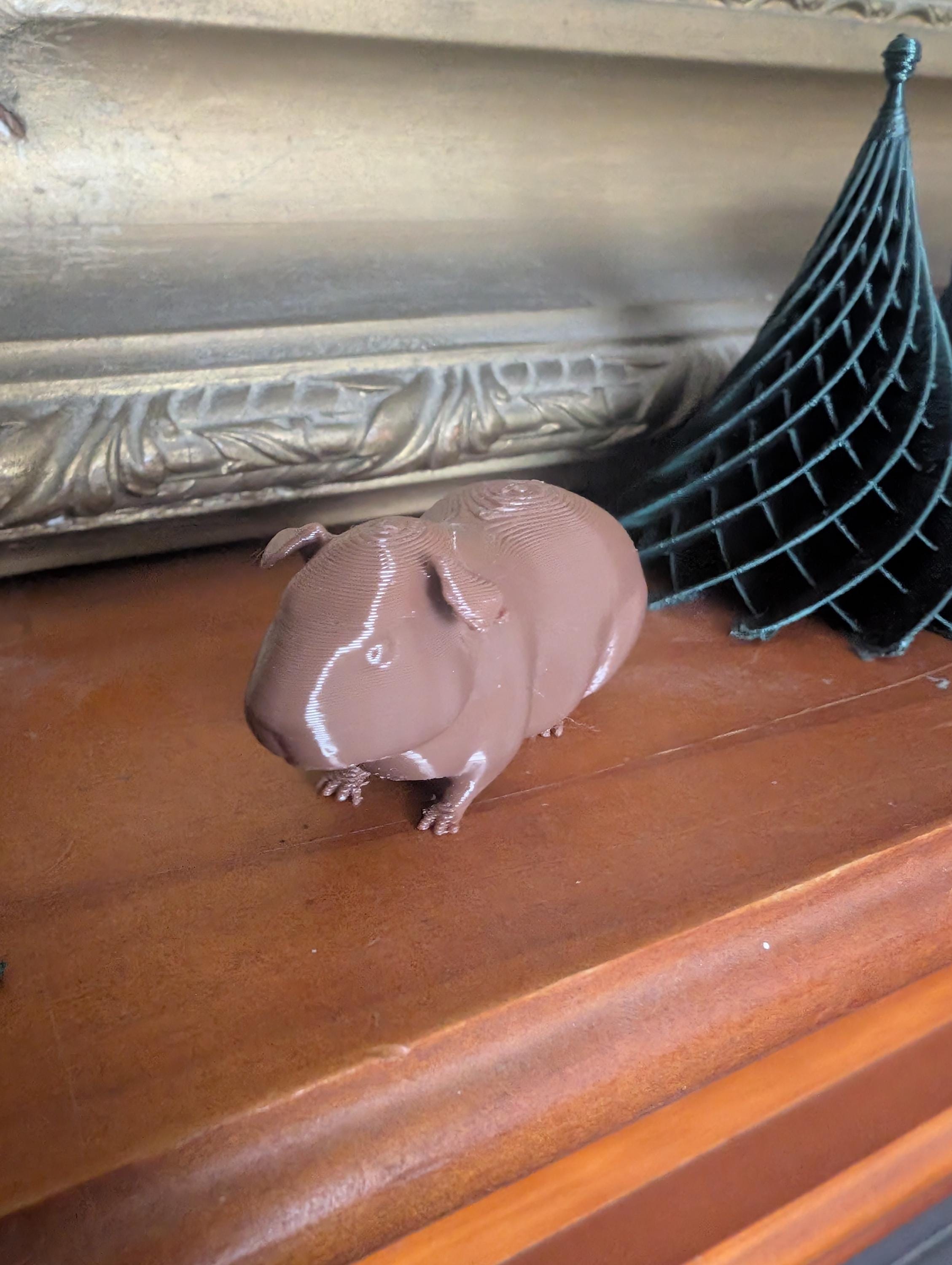 Guinea pig miniature, tabletop home decoration, 3D printed animal, Guinea pig  cake topper, pet memorial,  3d printed