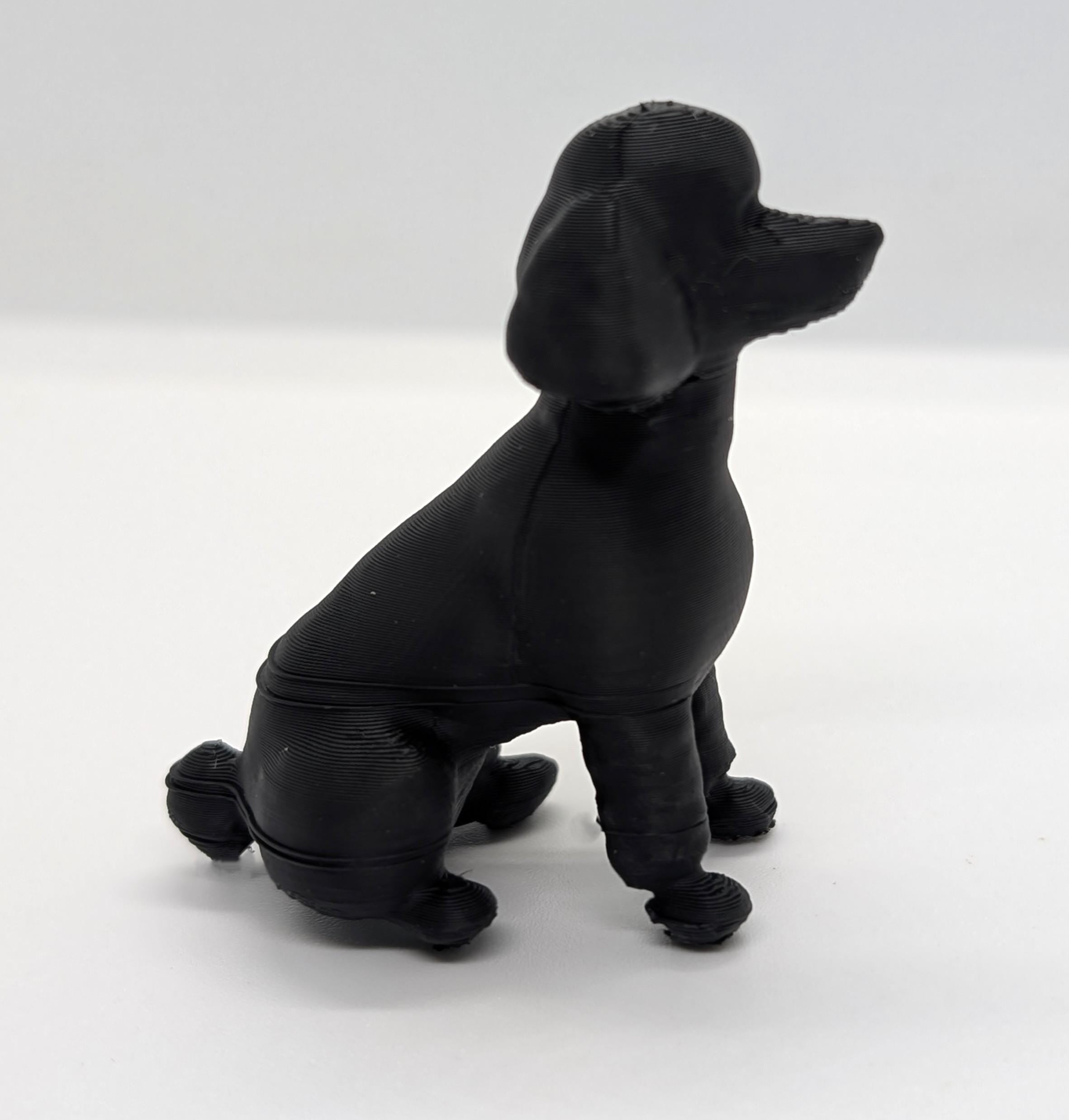 3D Printed Poodle Figurine - Custom Dog Miniature - Toy Poodle Cake Topper - Pet Memorial Gift - White Poodle Statue
