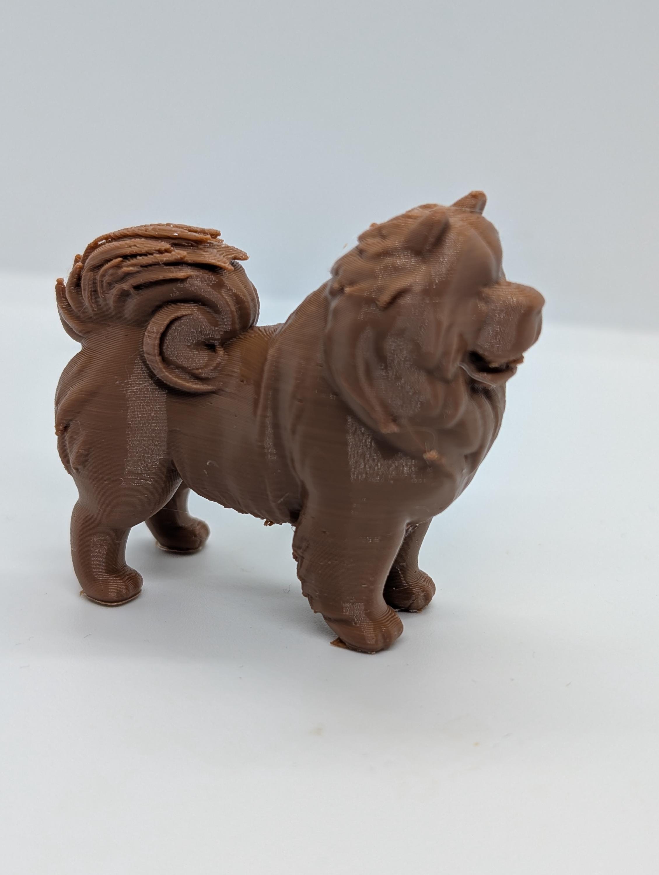 Chow chow dog figurine, miniature, 3D printed dog, home decoration, cake topper,  chow chow gift, chow chow item,  3d printed  dog memorial